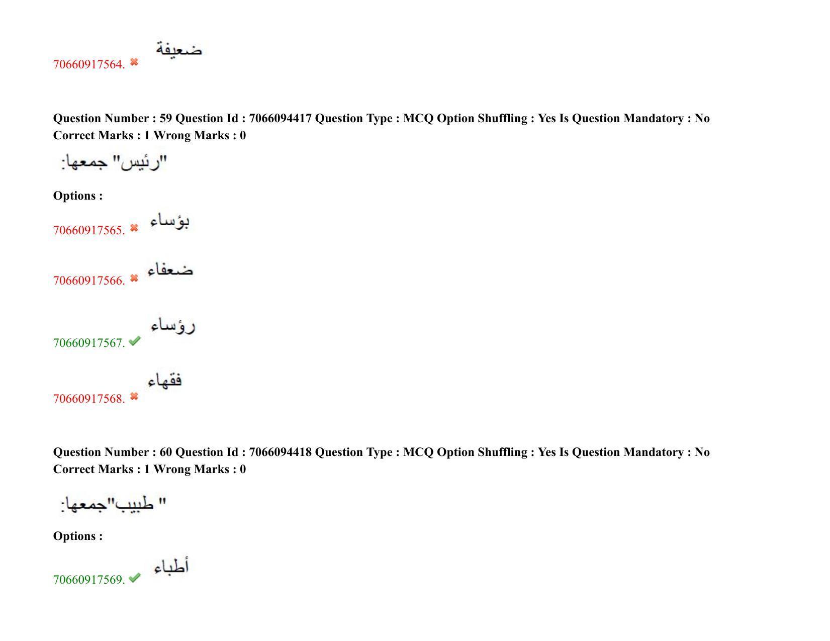 TS CPGET 2020 M.A. Arabic (Shift 1) Question Paper with Answer Key - Page 40