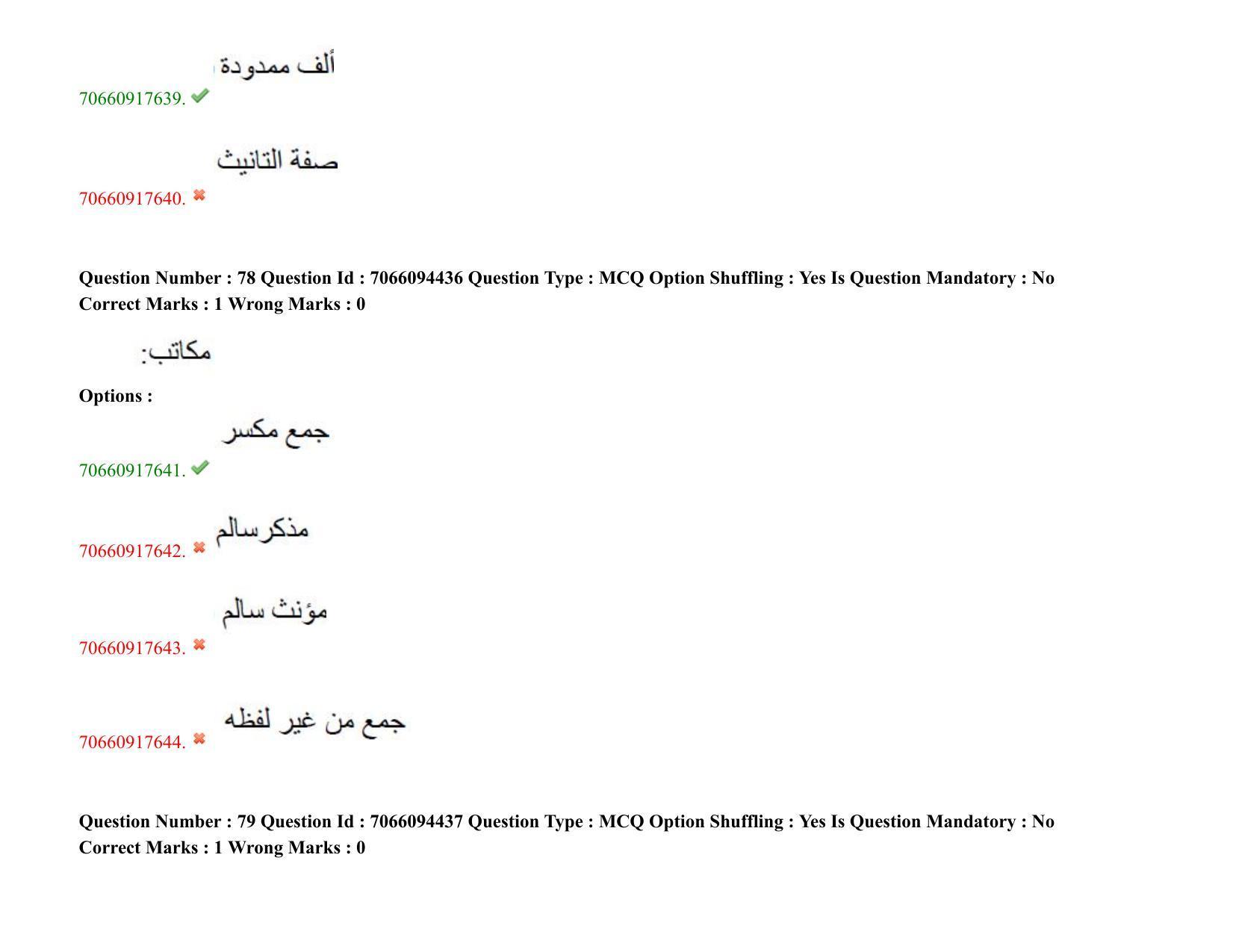 TS CPGET 2020 M.A. Arabic (Shift 1) Question Paper with Answer Key - Page 52