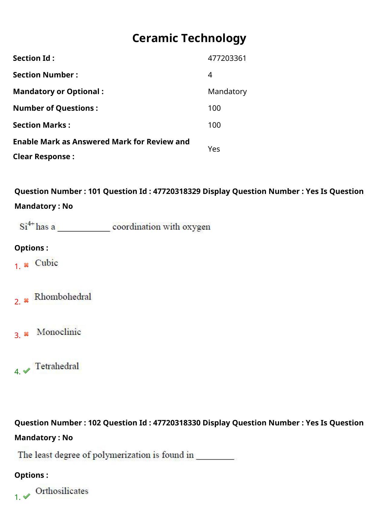 AP ECET 2021 - Ceramic Technology Question Paper With Preliminary Keys Shift1 - Page 55