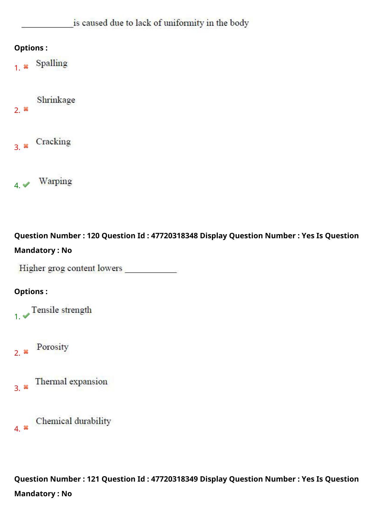 AP ECET 2021 - Ceramic Technology Question Paper With Preliminary Keys Shift1 - Page 64