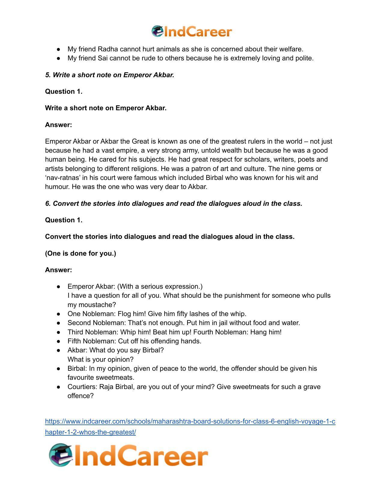 Maharashtra Board Solutions for Class 6- English (Voyage 1): Chapter 1.2- Who’s the Greatest? - Page 4