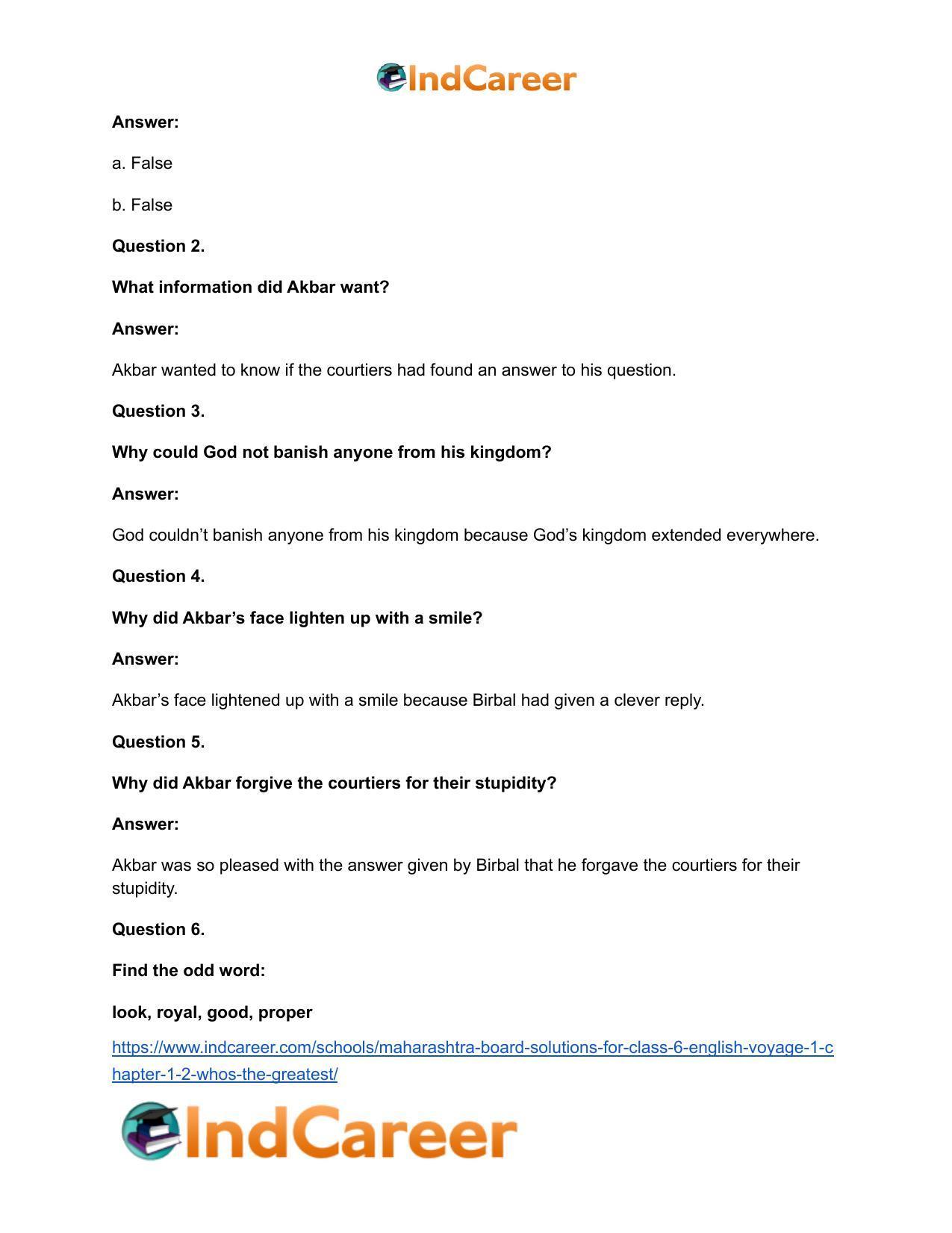 Maharashtra Board Solutions for Class 6- English (Voyage 1): Chapter 1.2- Who’s the Greatest? - Page 8