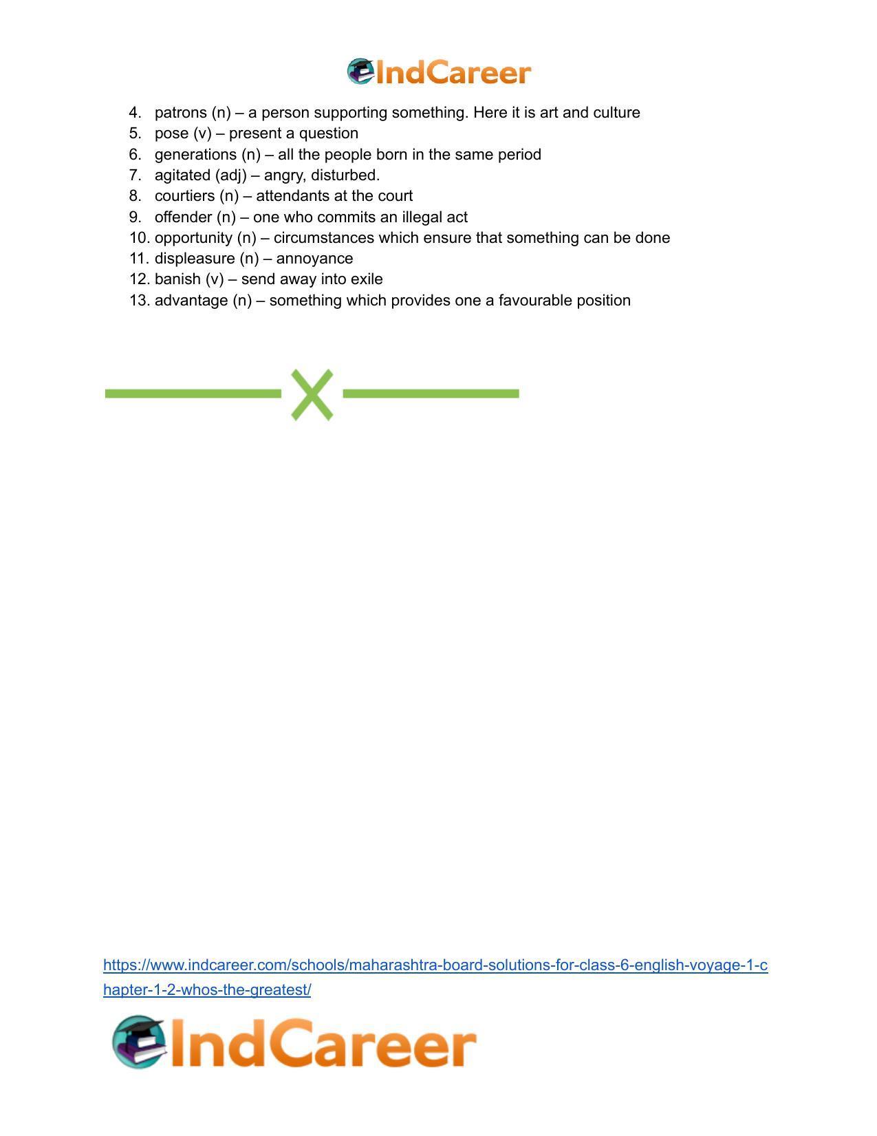 Maharashtra Board Solutions for Class 6- English (Voyage 1): Chapter 1.2- Who’s the Greatest? - Page 13
