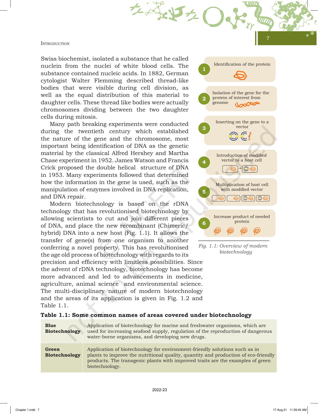 NCERT Book for Class 11 Biotechnology Chapter 1 Introduction - Page 7