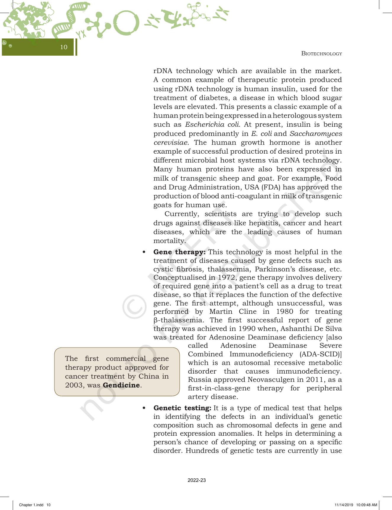 NCERT Book for Class 11 Biotechnology Chapter 1 Introduction - Page 10
