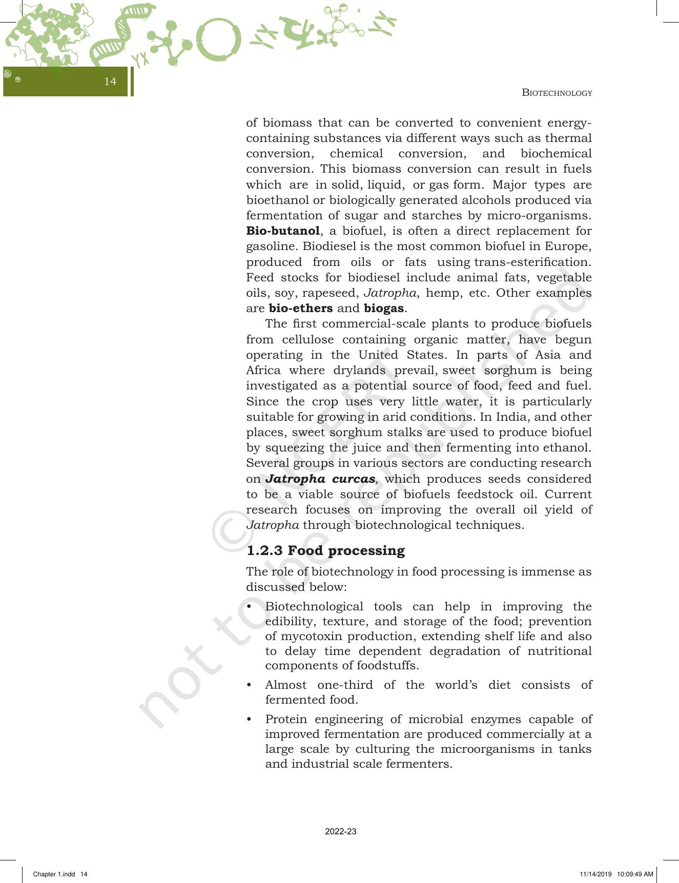 NCERT Book for Class 11 Biotechnology Chapter 1 Introduction - Page 14