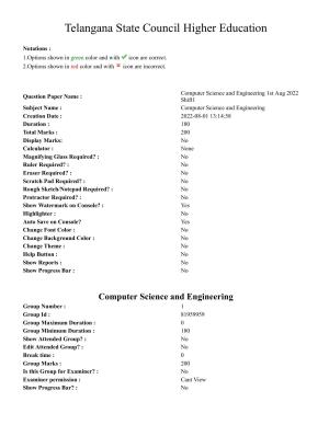 TS ECET 2022 Computer Science and Engineering Question Paper