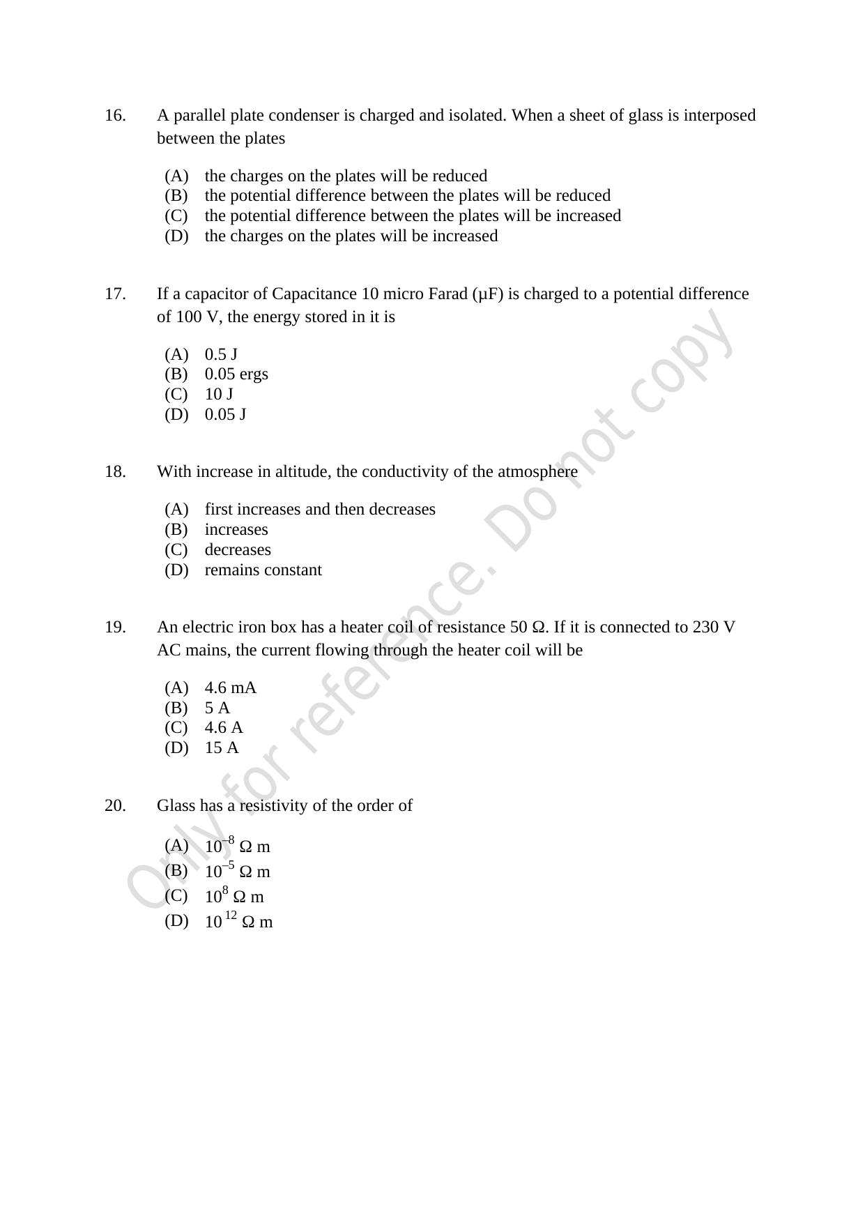 CUSAT CAT 2021 B.Tech Shift III Question Paper - Page 4