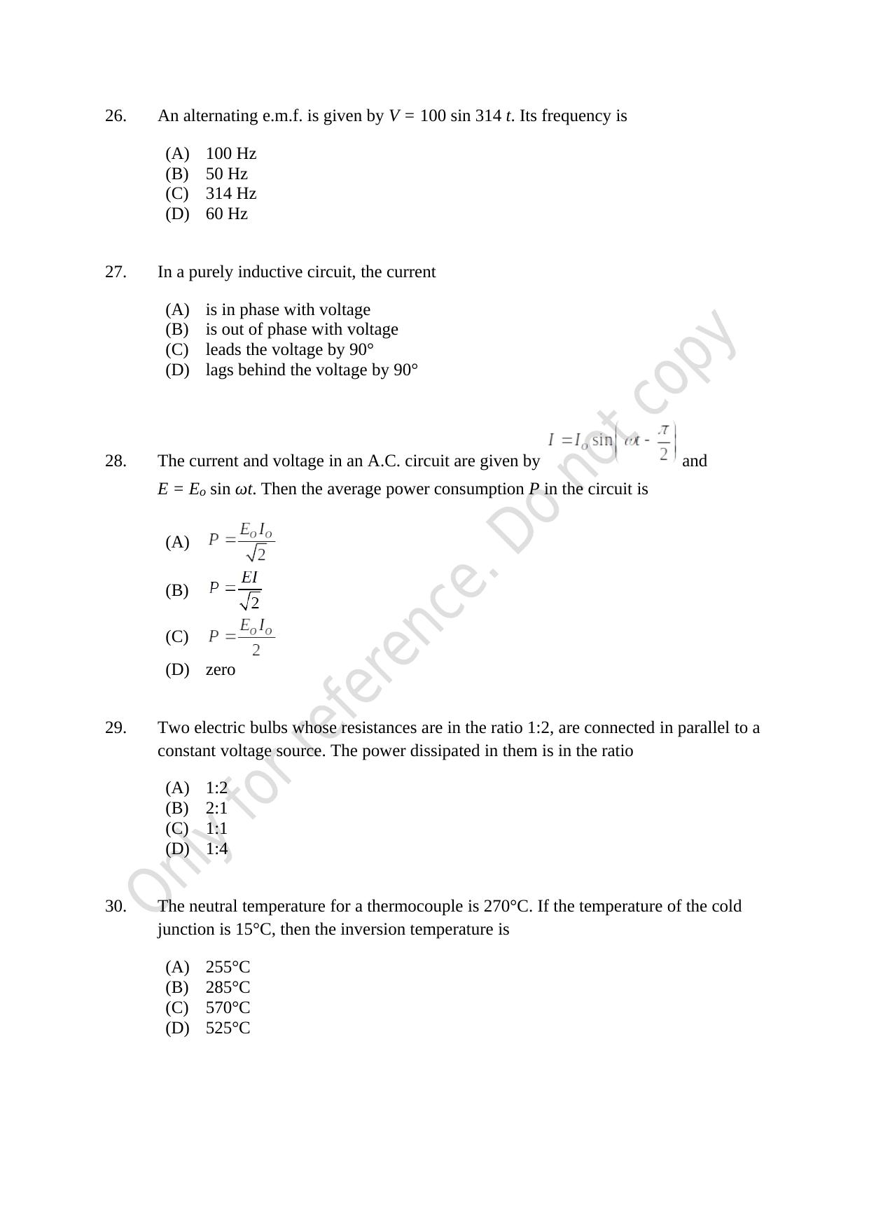 CUSAT CAT 2021 B.Tech Shift III Question Paper - Page 6