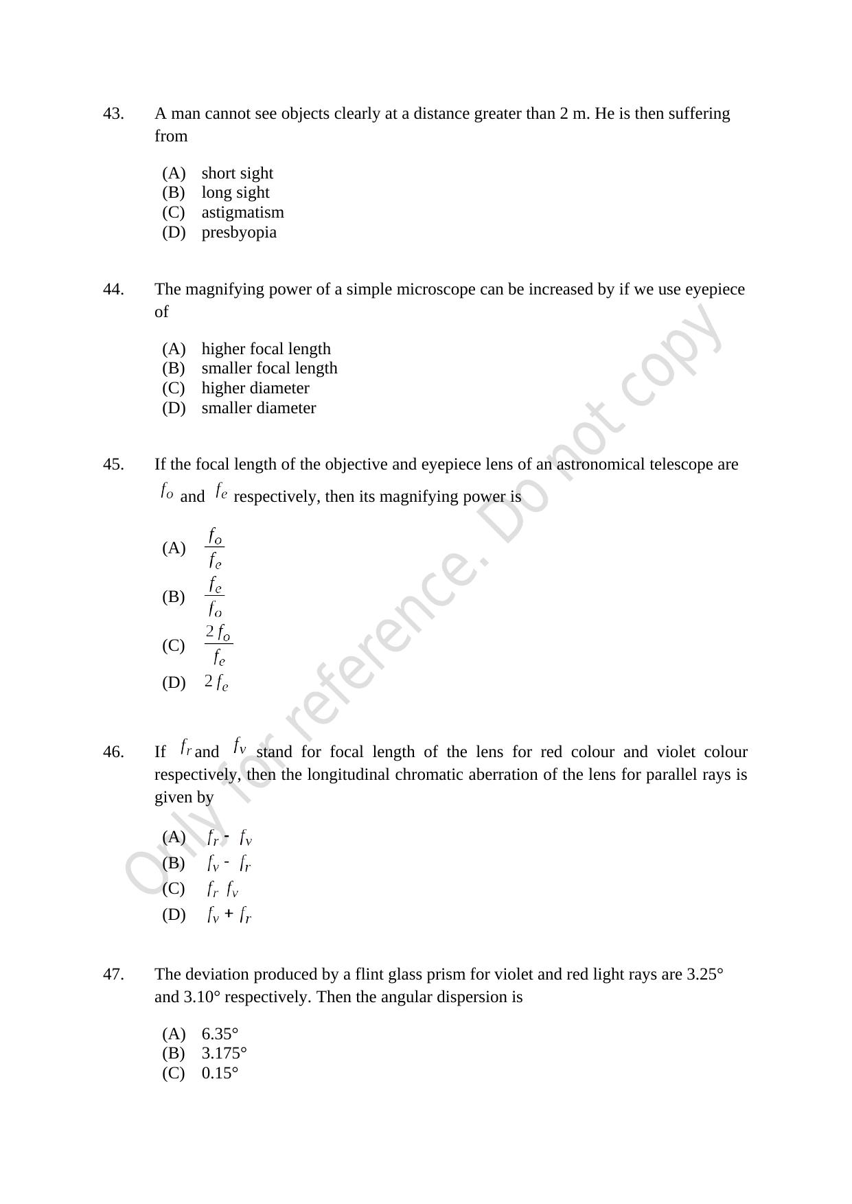 CUSAT CAT 2021 B.Tech Shift III Question Paper - Page 9