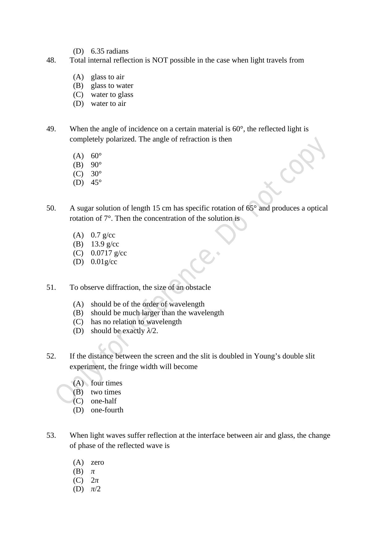 CUSAT CAT 2021 B.Tech Shift III Question Paper - Page 10