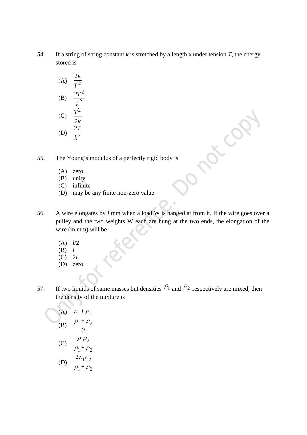 CUSAT CAT 2021 B.Tech Shift III Question Paper - Page 11