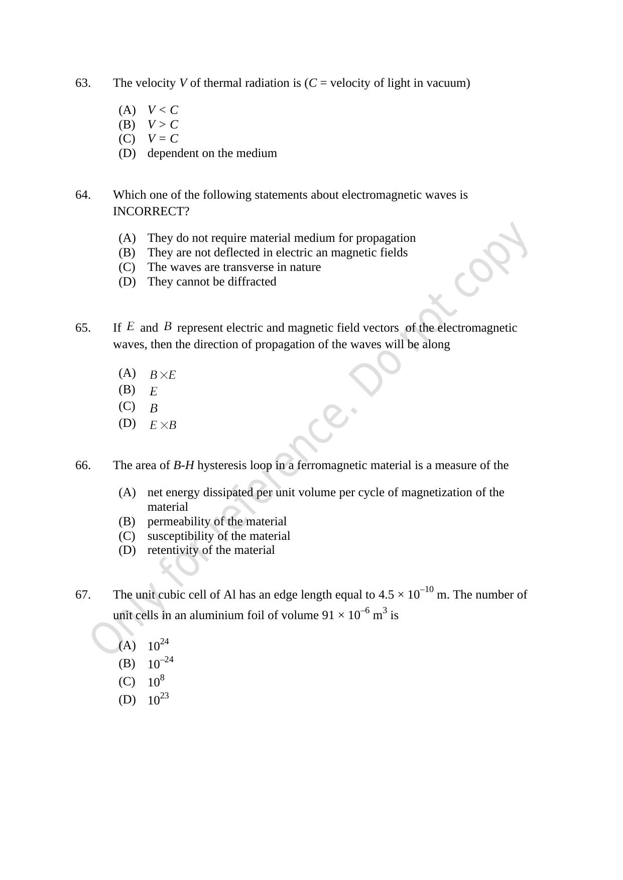 CUSAT CAT 2021 B.Tech Shift III Question Paper - Page 14