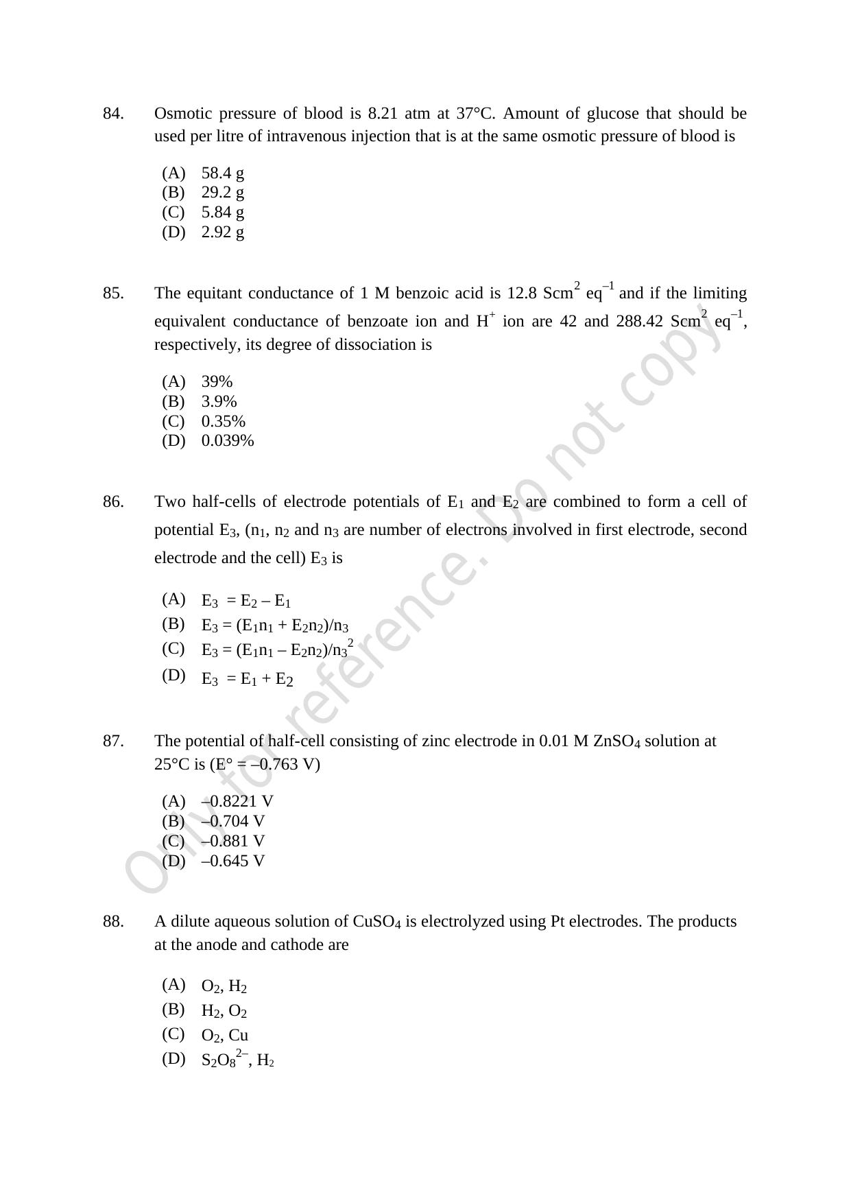 CUSAT CAT 2021 B.Tech Shift III Question Paper - Page 18