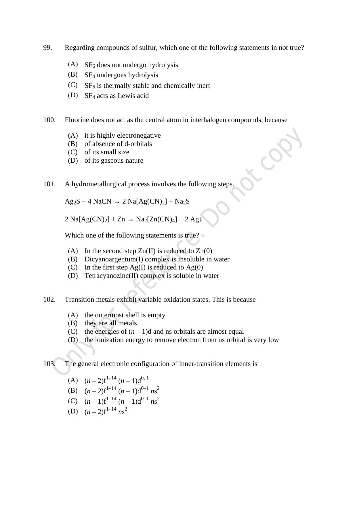 CUSAT CAT 2021 B.Tech Shift III Question Paper - Page 21