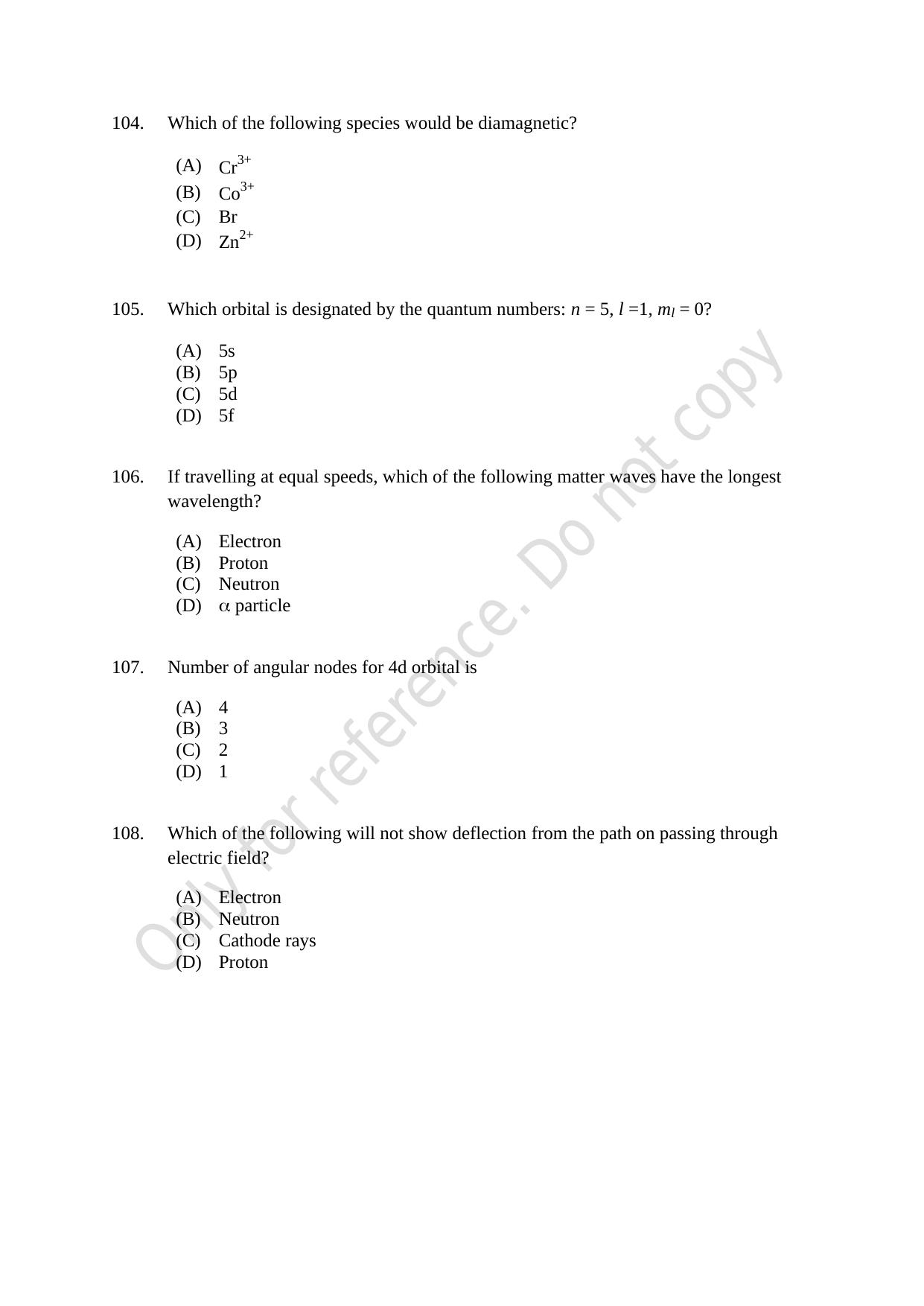 CUSAT CAT 2021 B.Tech Shift III Question Paper - Page 22
