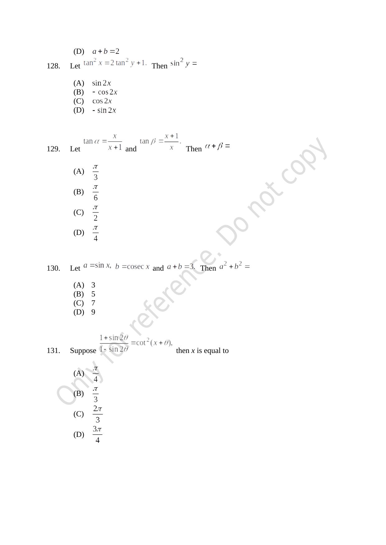 CUSAT CAT 2021 B.Tech Shift III Question Paper - Page 27