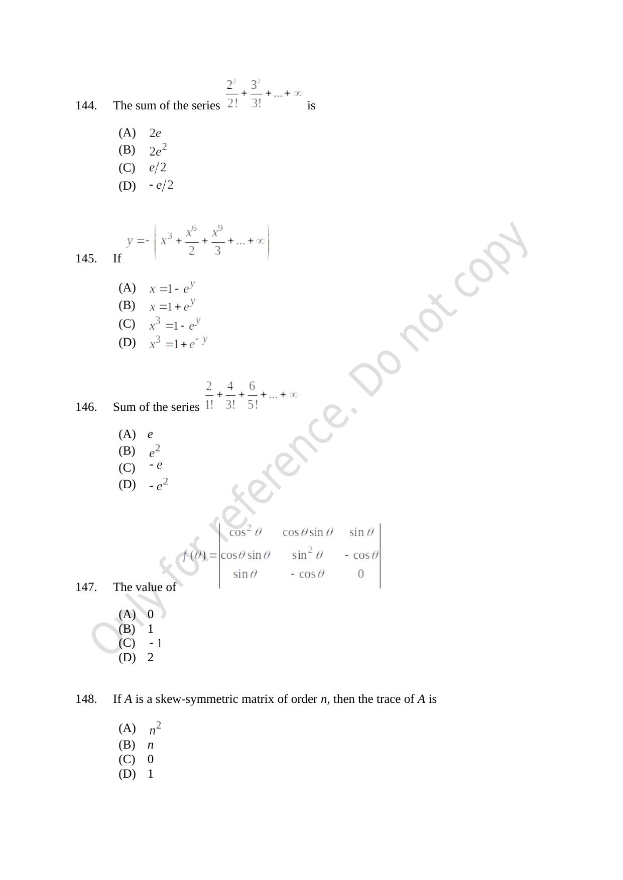 CUSAT CAT 2021 B.Tech Shift III Question Paper - Page 31