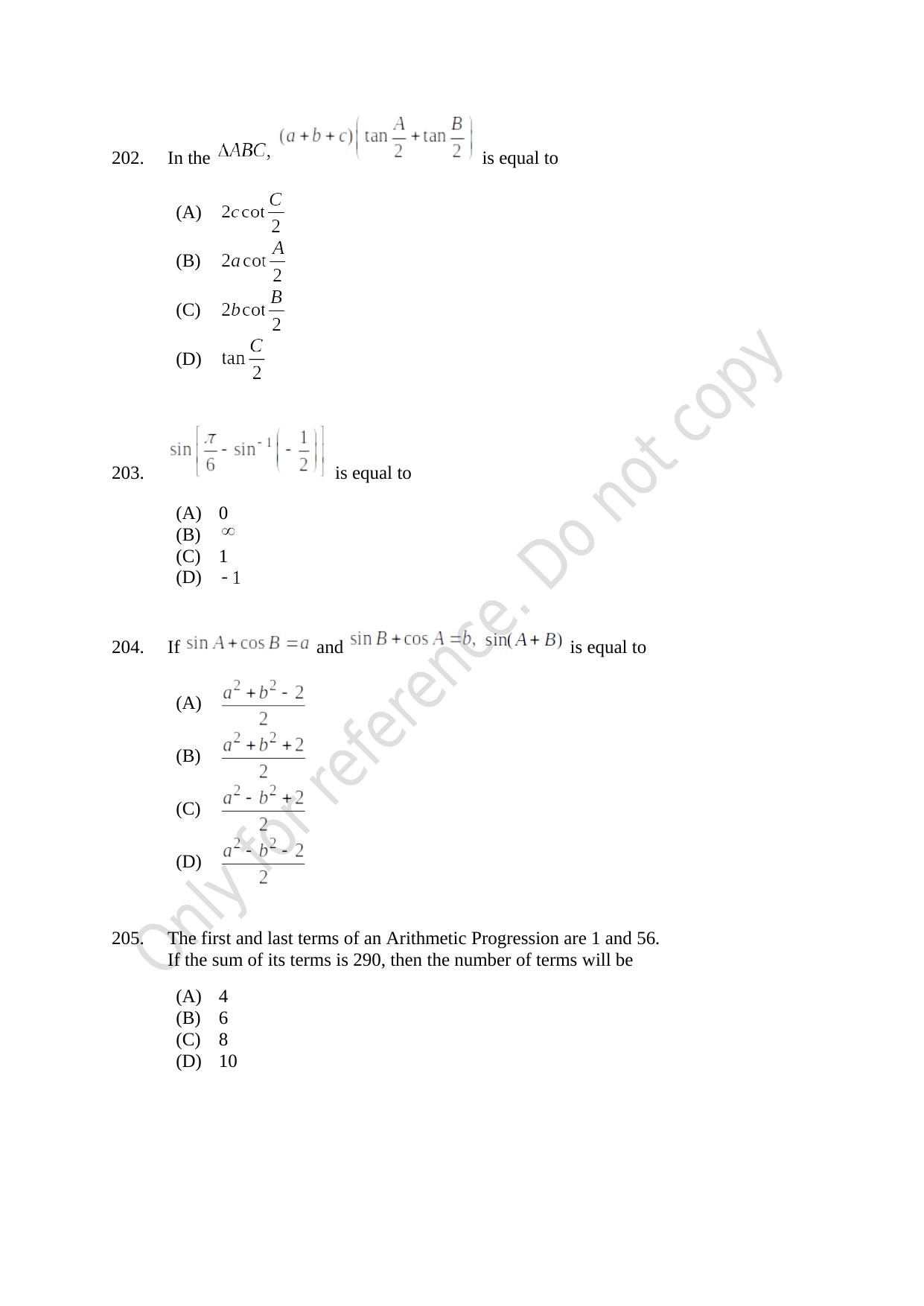 CUSAT CAT 2021 B.Tech Shift III Question Paper - Page 45