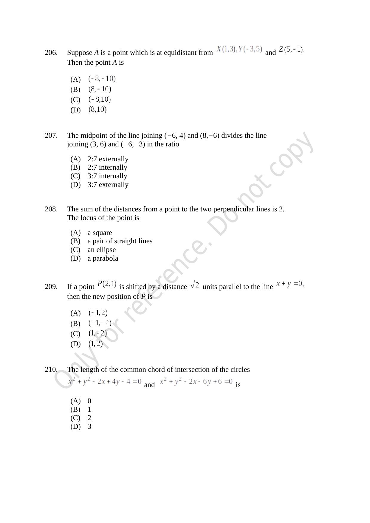CUSAT CAT 2021 B.Tech Shift III Question Paper - Page 46