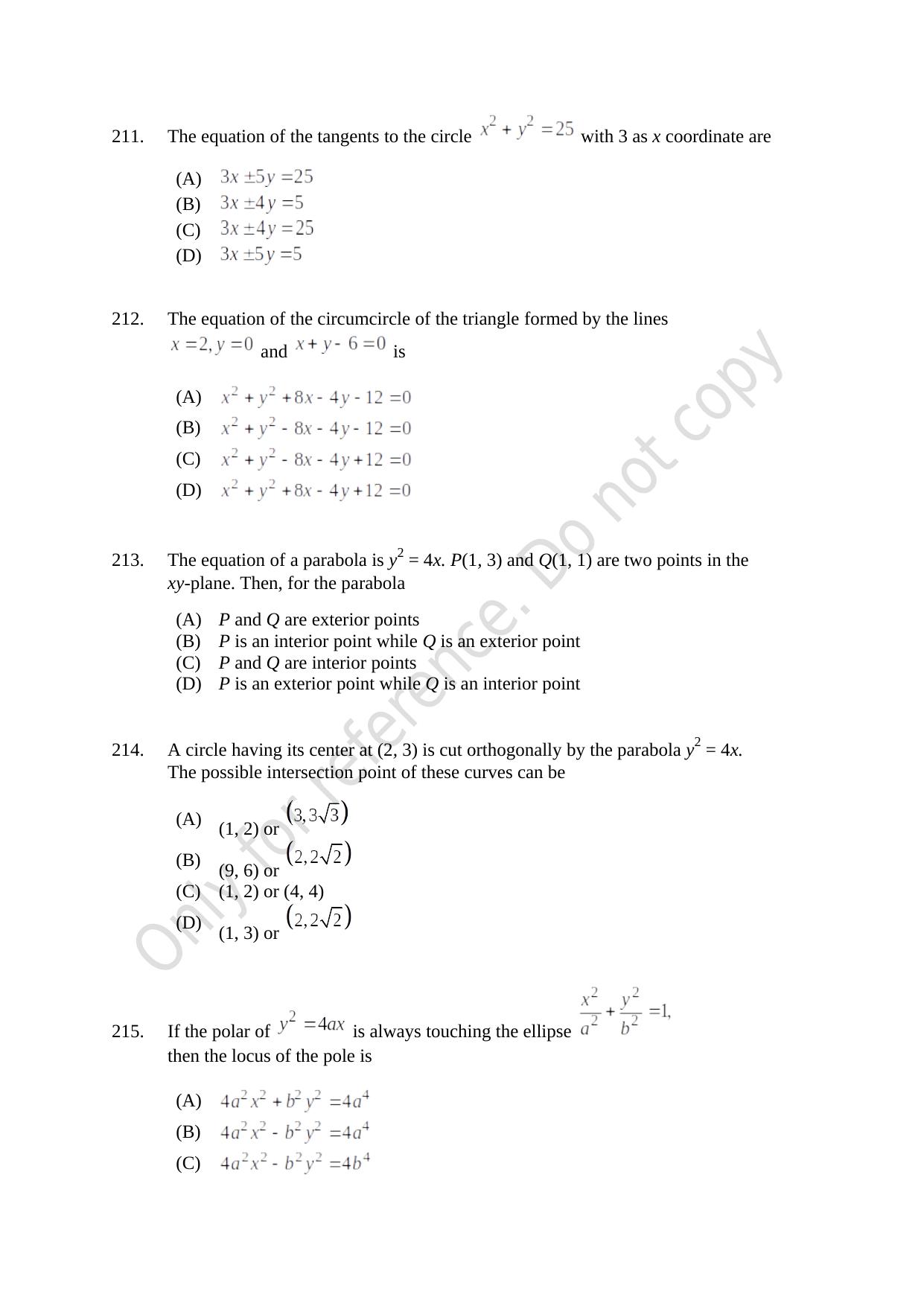 CUSAT CAT 2021 B.Tech Shift III Question Paper - Page 47