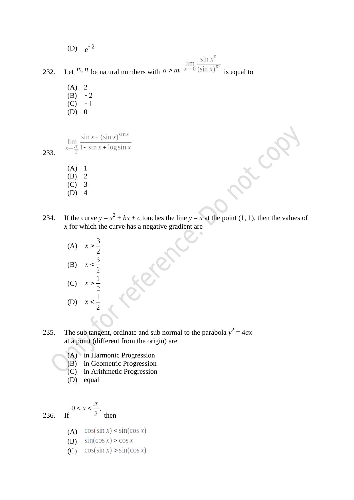 CUSAT CAT 2021 B.Tech Shift III Question Paper - Page 52