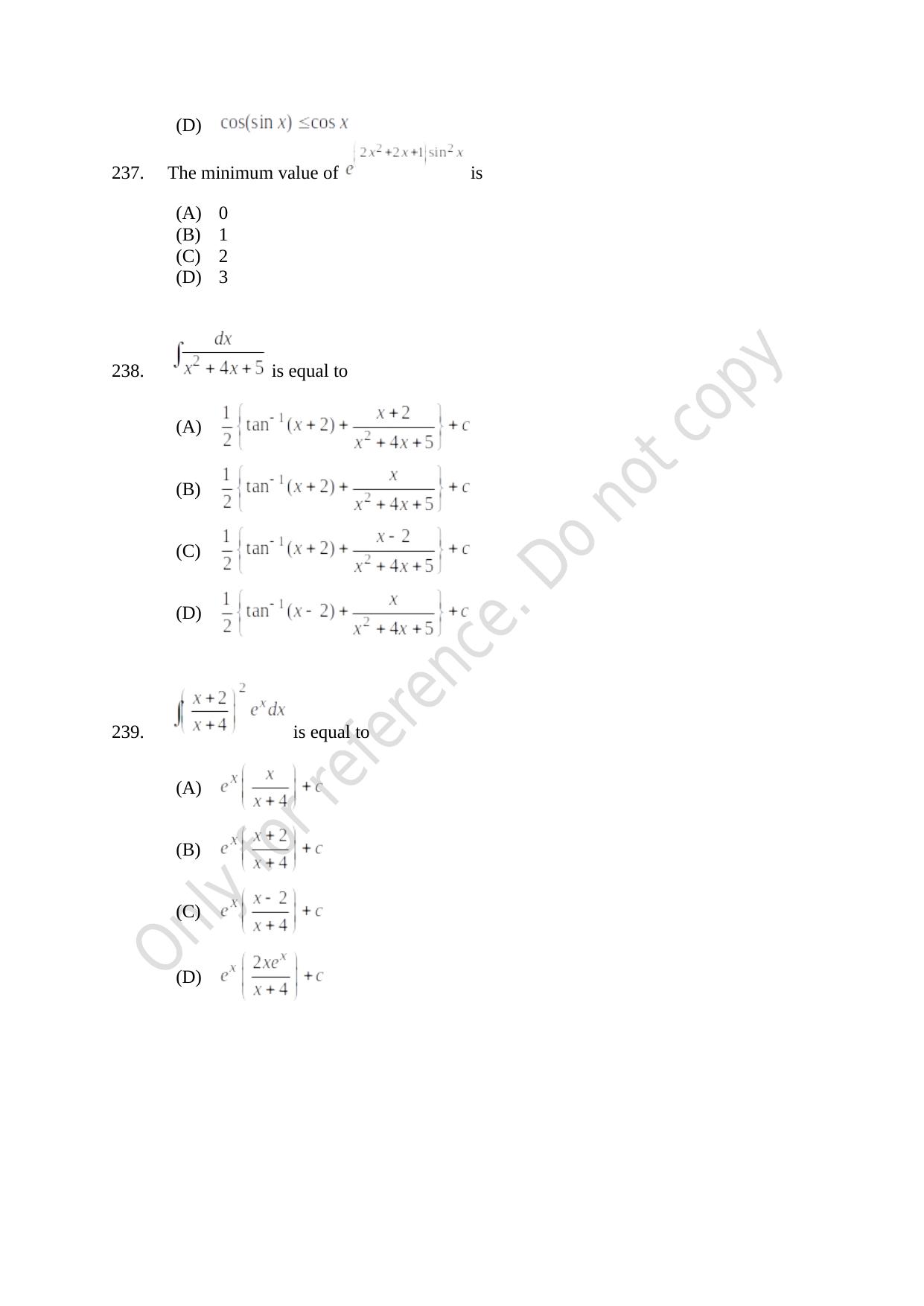 CUSAT CAT 2021 B.Tech Shift III Question Paper - Page 53