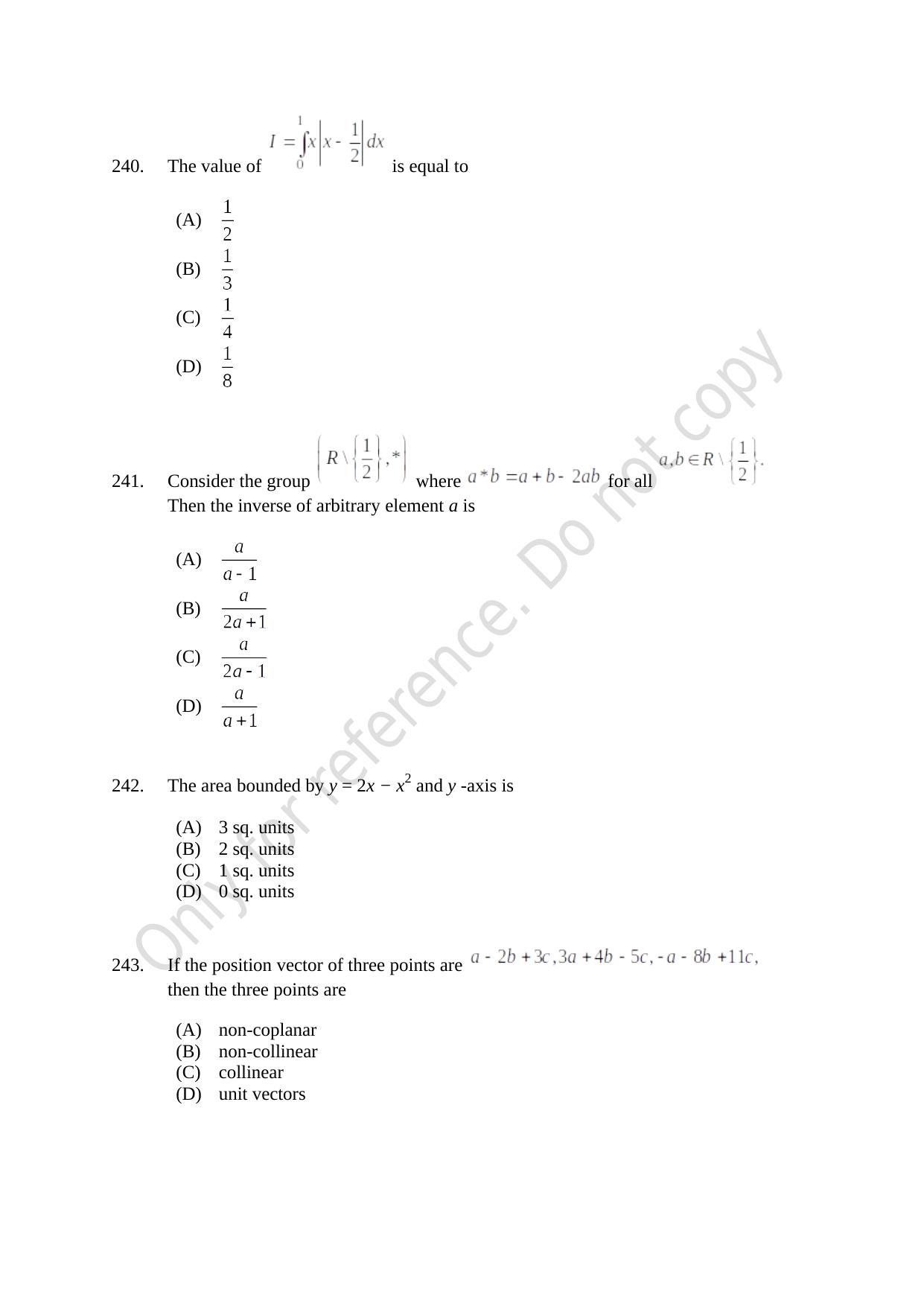 CUSAT CAT 2021 B.Tech Shift III Question Paper - Page 54