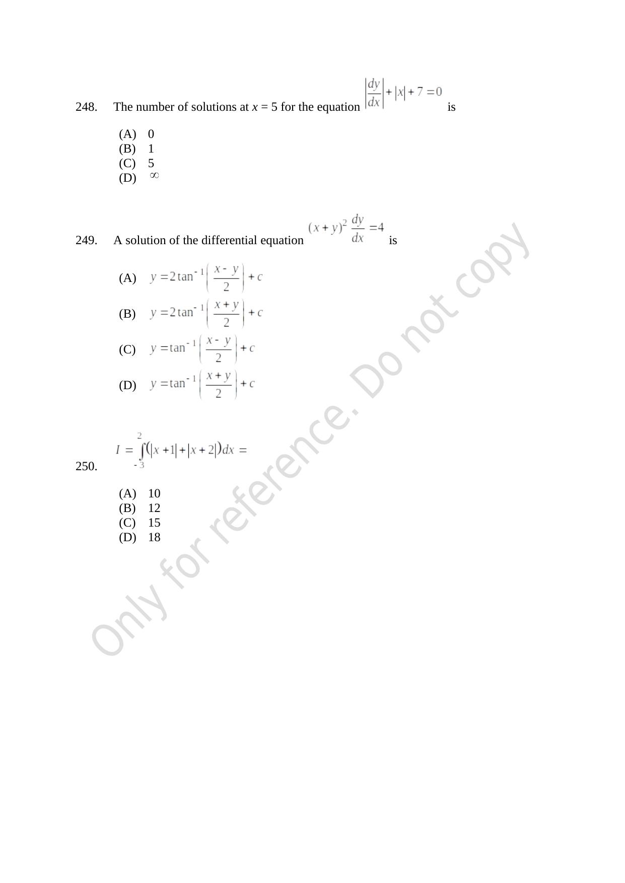 CUSAT CAT 2021 B.Tech Shift III Question Paper - Page 56