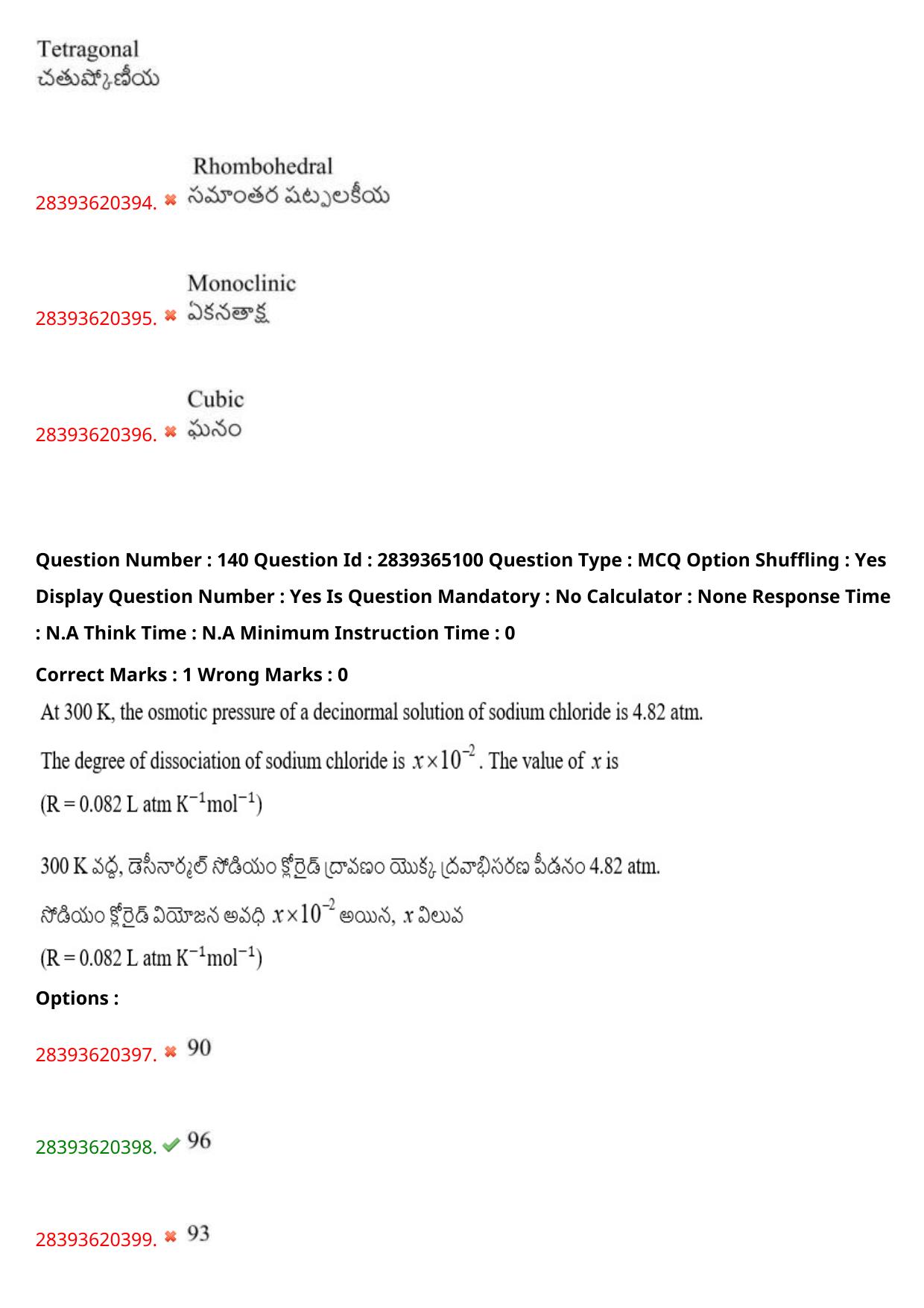 TS EAMCET 2023 Engineering Question Paper with Key (12 May 2023 Afternoon (English & Telugu) - Page 105