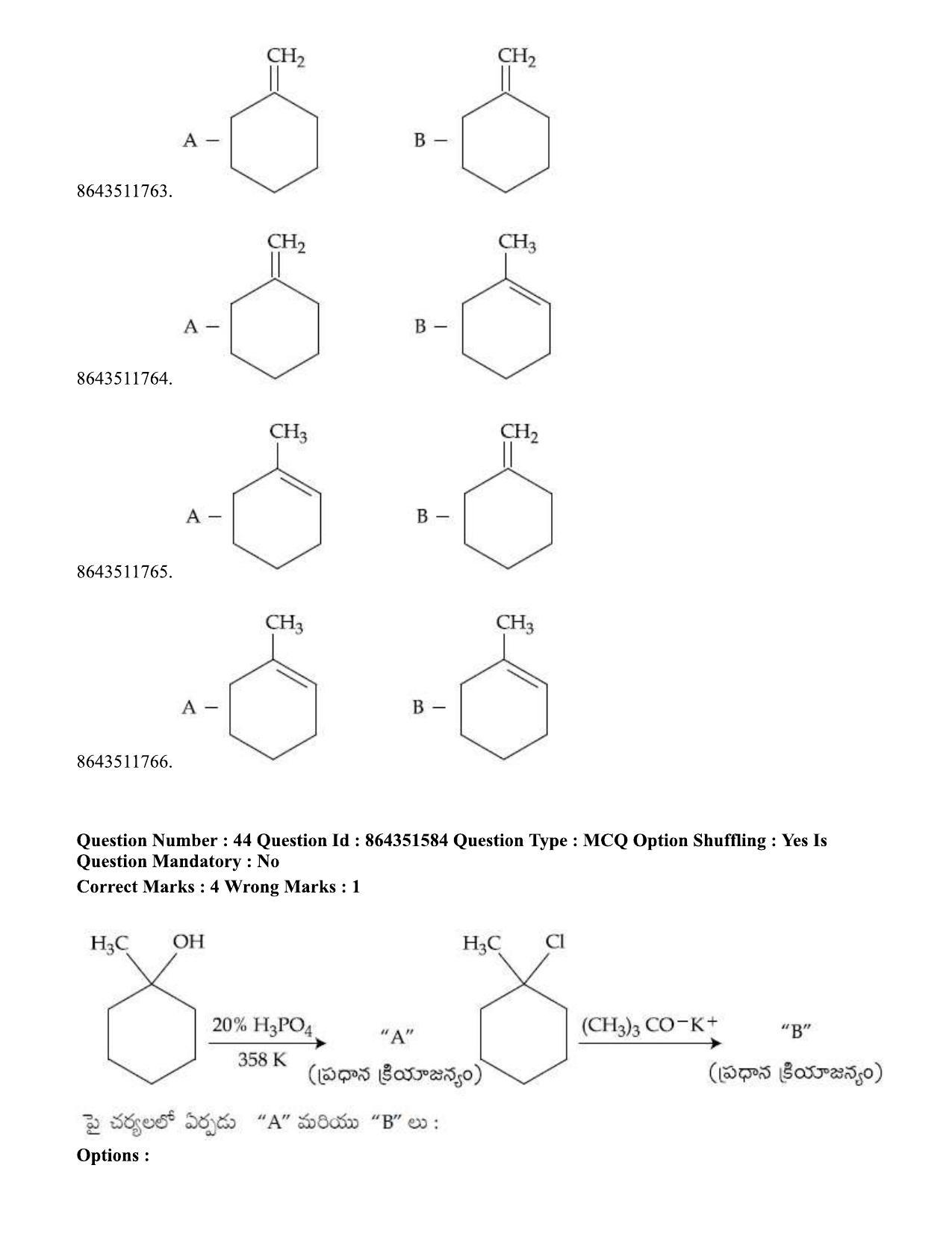 JEE Mains 2021: BTech ETE (Shift 1) 16-03-2021 Question Paper - Page 51