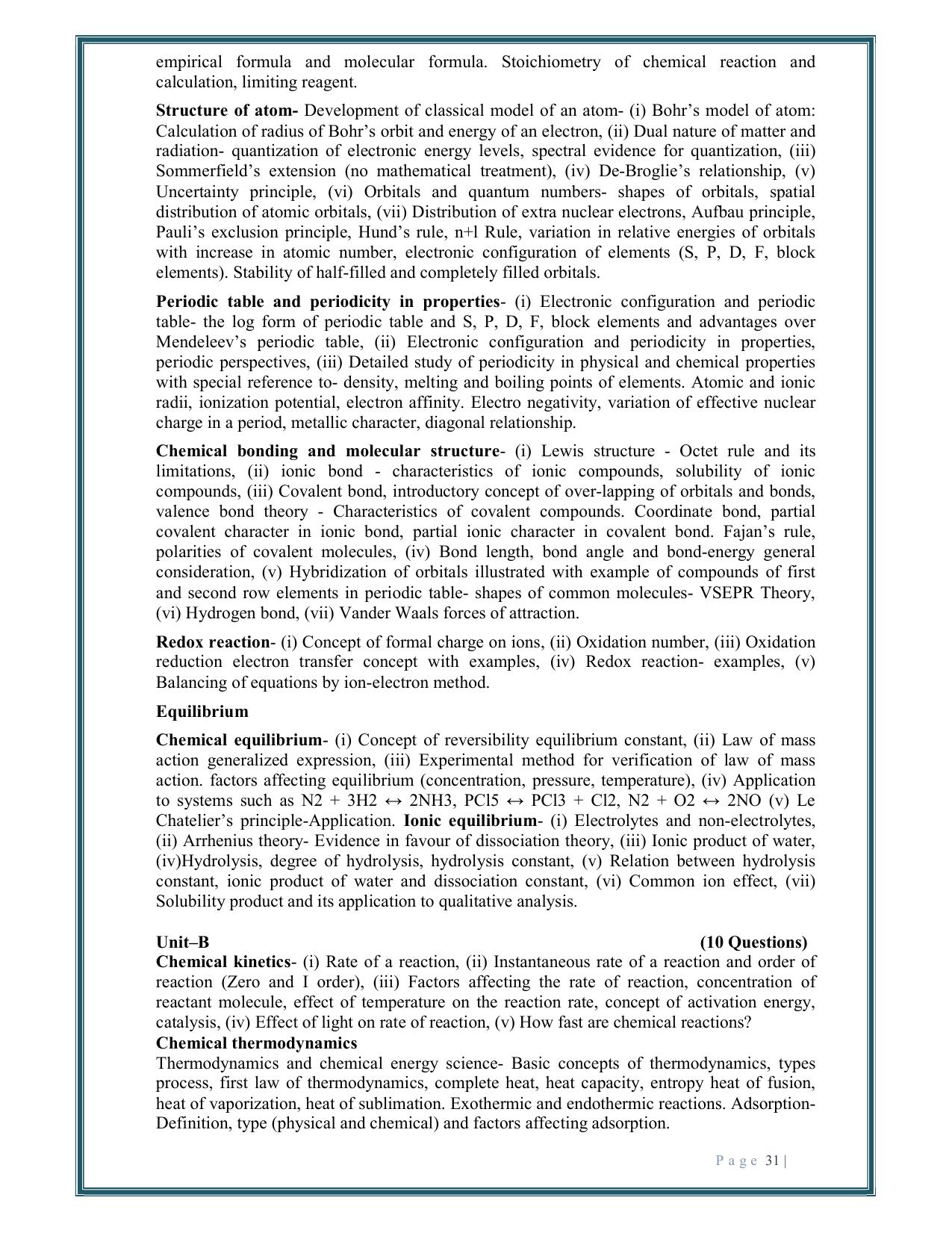 Rajasthan JET 2025 Syllabus - Page 33