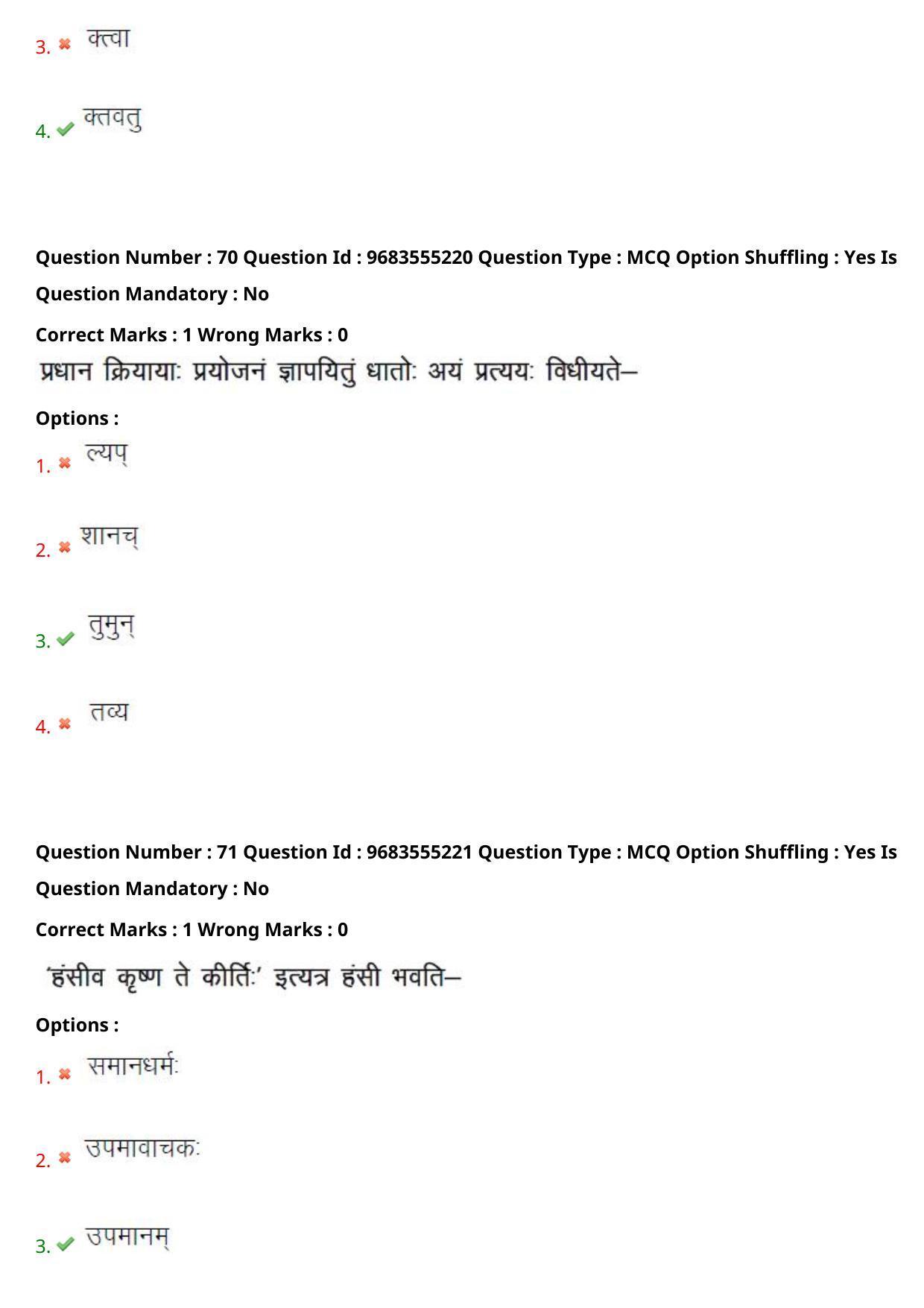TS CPGET 2021 M A Sanskrit  (Shift 3) Question Paper with Answer Key - Page 36