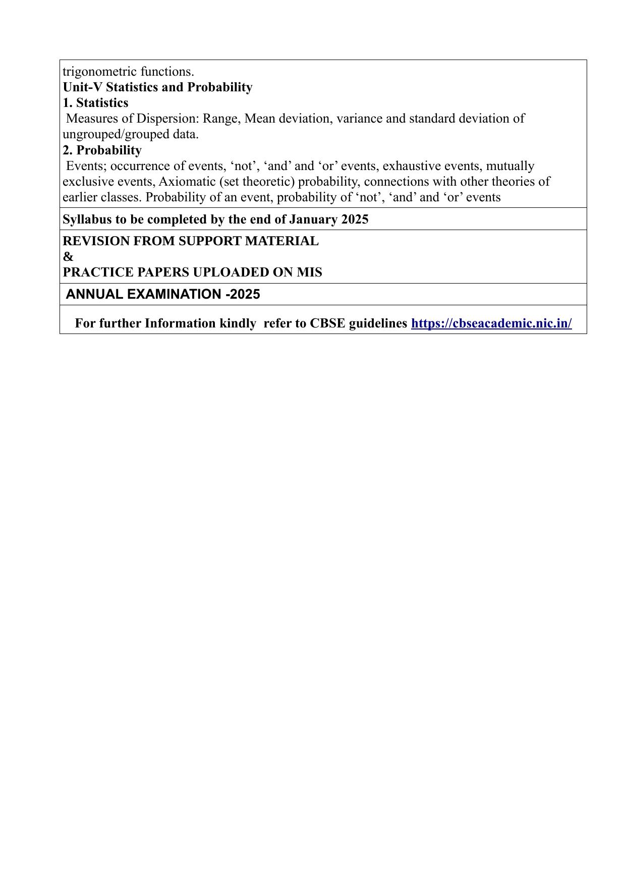 Edudel Class 11 Maths (English Medium) Syllabus 2025 - Page 3