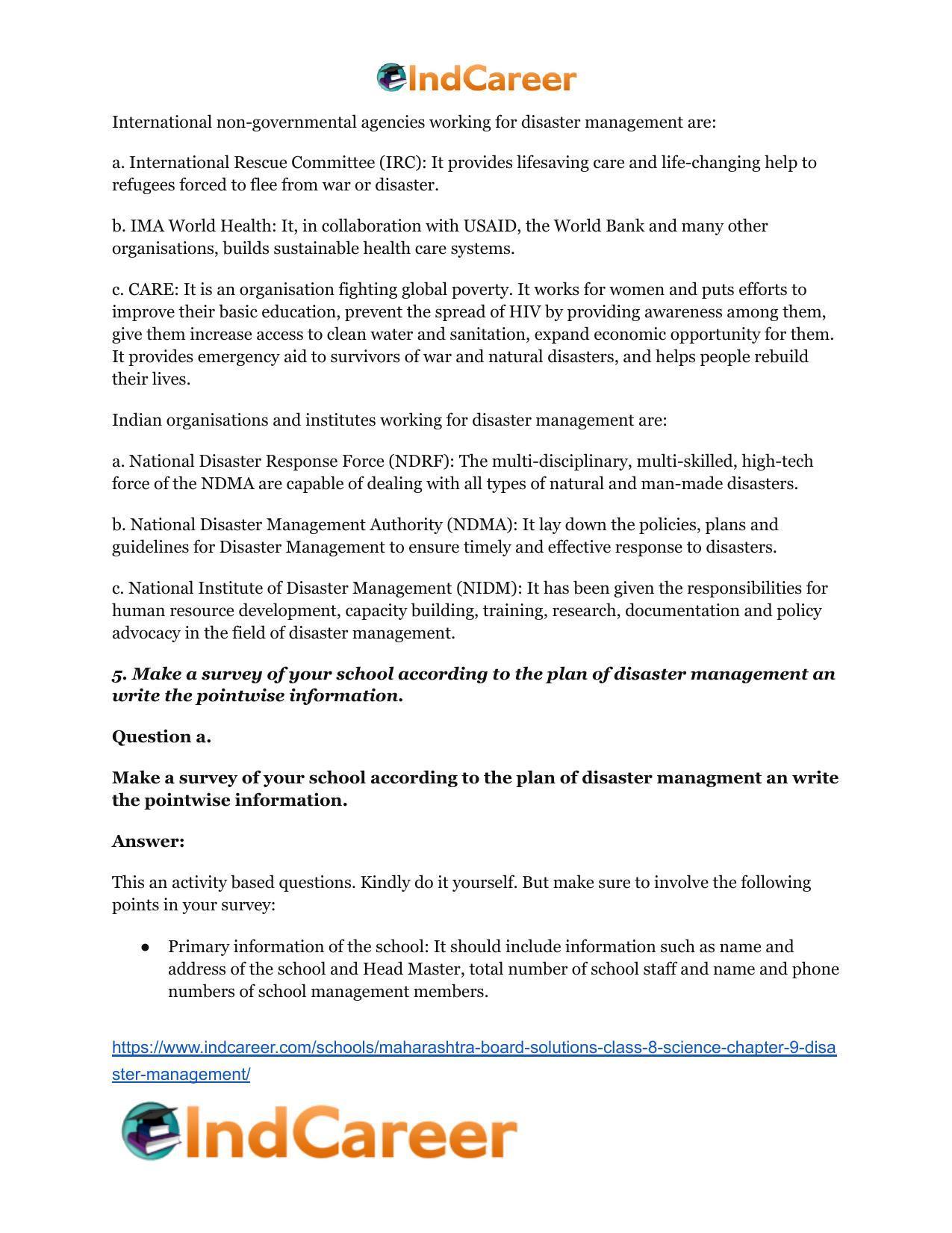 Maharashtra Board Solutions Class 8-Science: Chapter 9- Disaster Management - Page 7