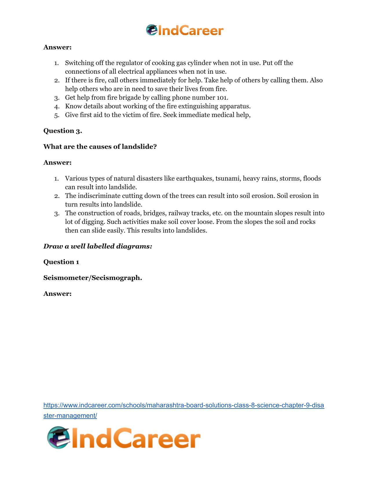 Maharashtra Board Solutions Class 8-Science: Chapter 9- Disaster Management - Page 18
