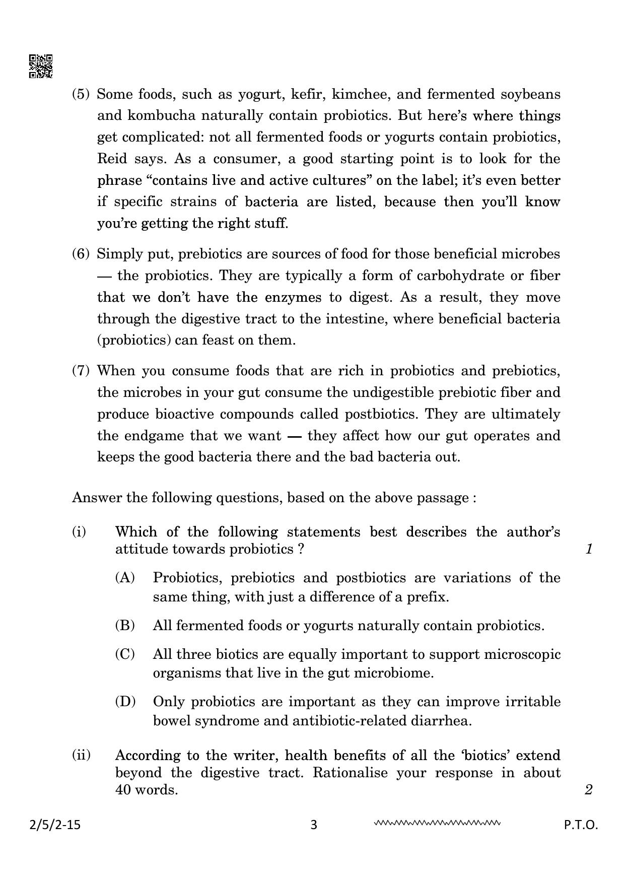CBSE Class 10 2-5-2 English Literature 2024 Question Paper - Page 3