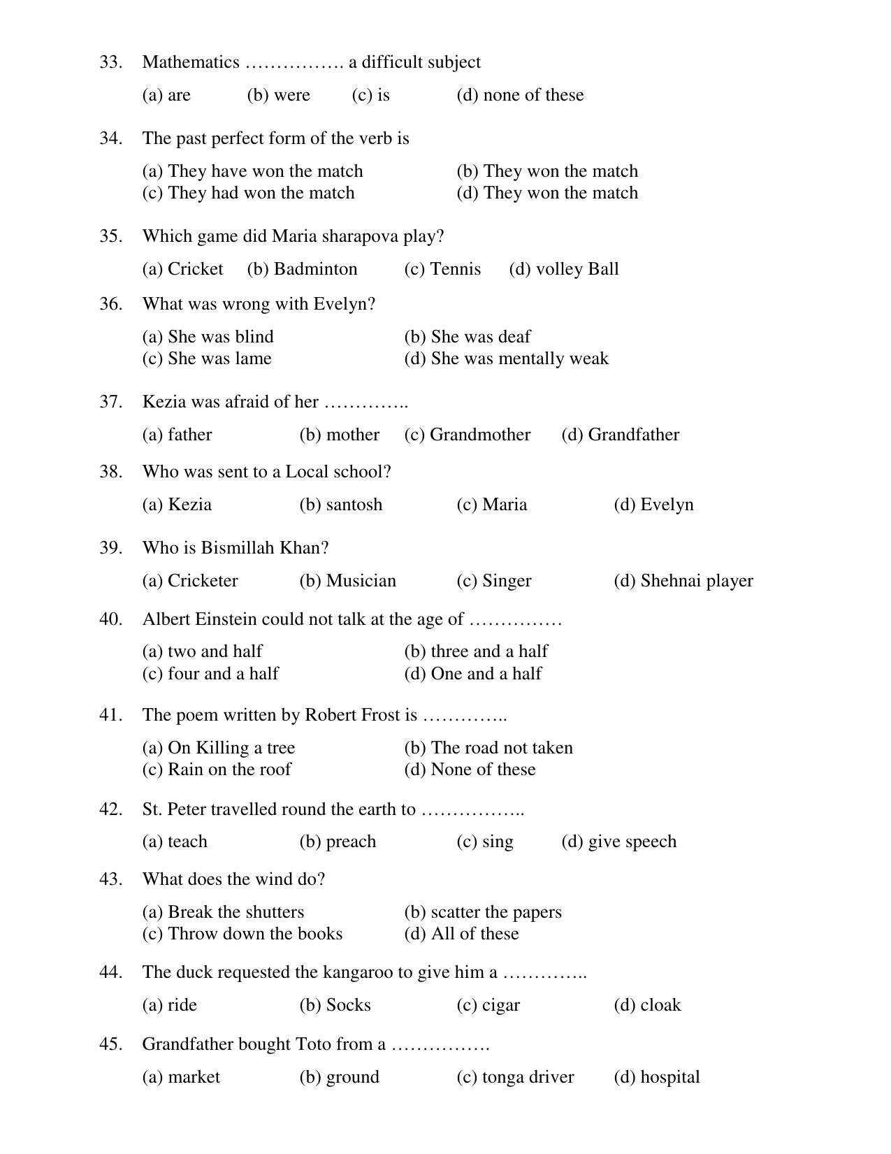JAC Board Class 9th 2020 PAPER-1 HINDI - ENGLISH Model Paper - Page 9