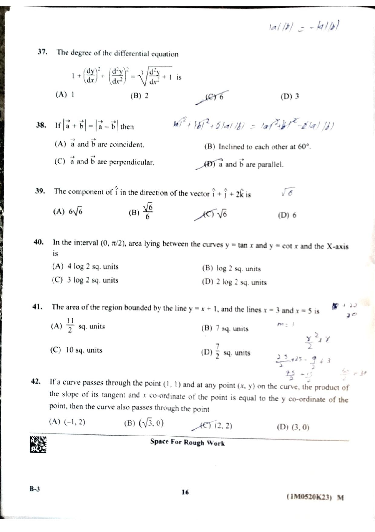KCET 2023 Mathematics Set B-3 Question Paper - Page 7