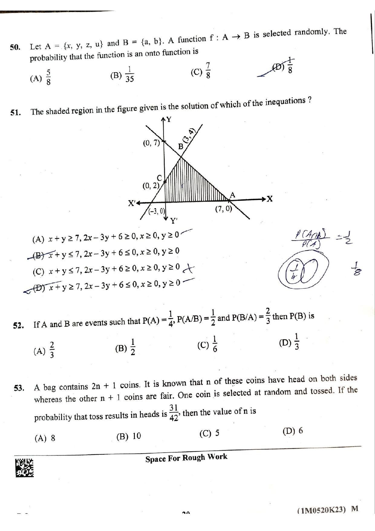 KCET 2023 Mathematics Set B-3 Question Paper - Page 9