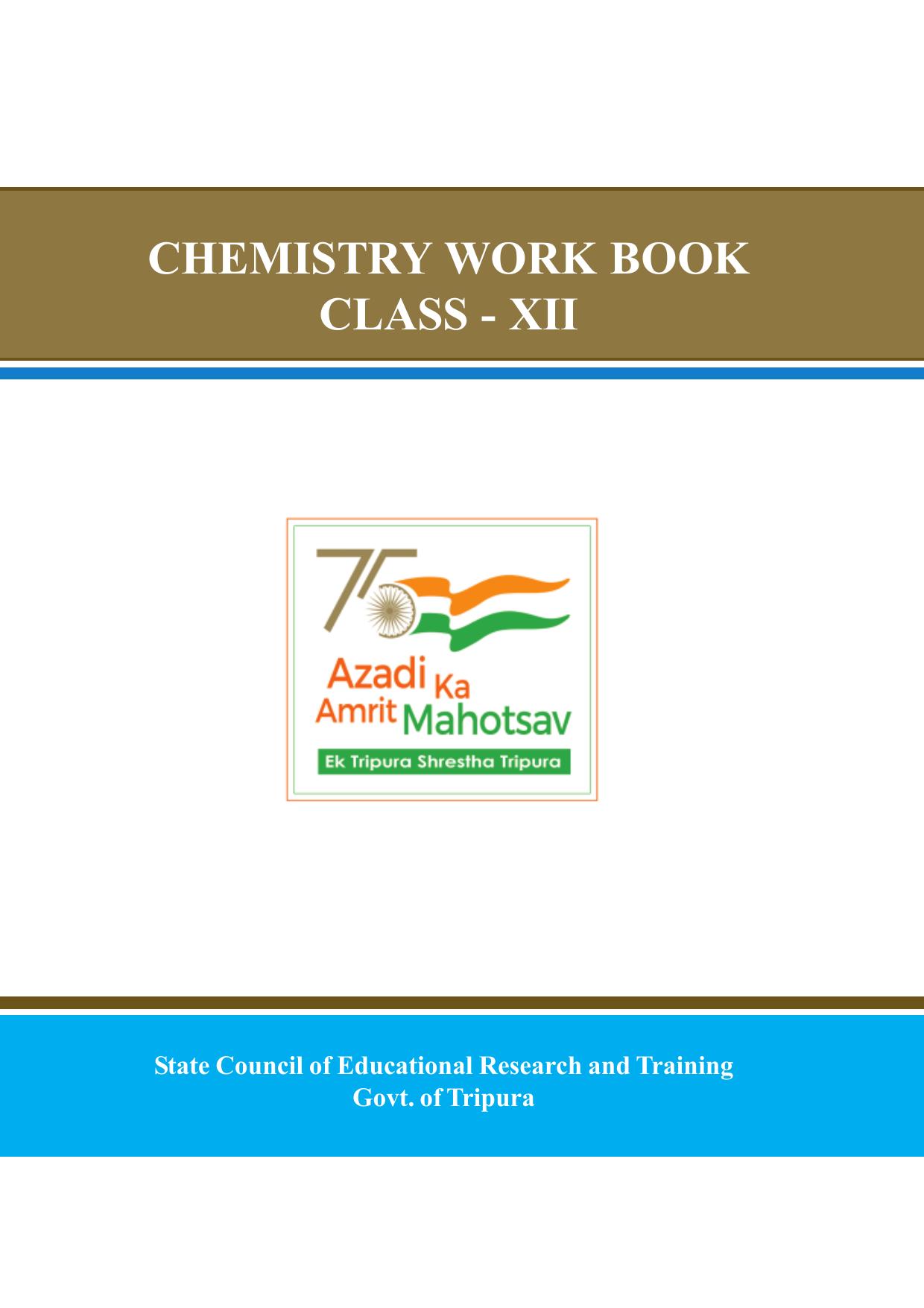 Tripura Board Class 12 Chemistry English Version Workbooks - Page 1