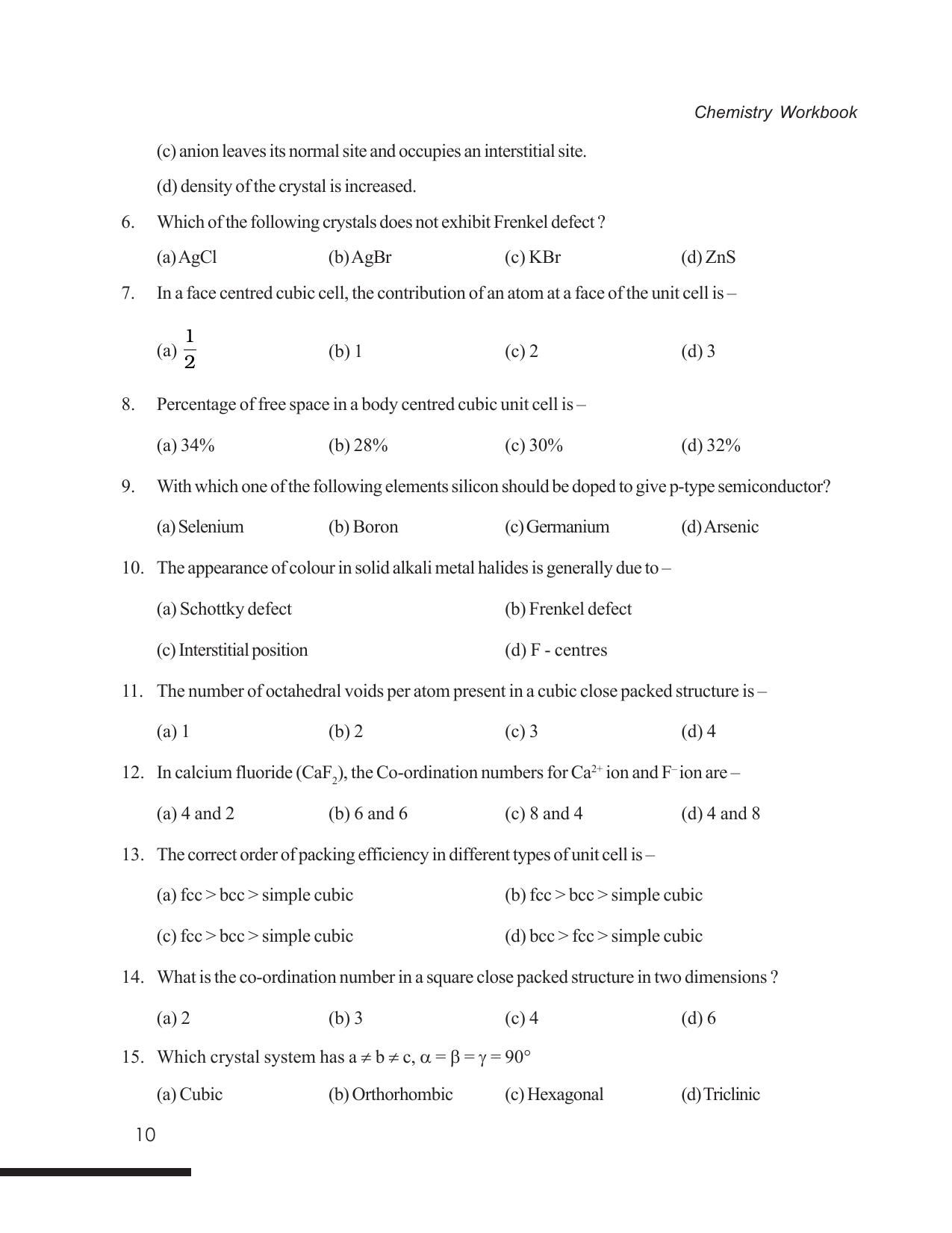 Tripura Board Class 12 Chemistry English Version Workbooks - Page 16