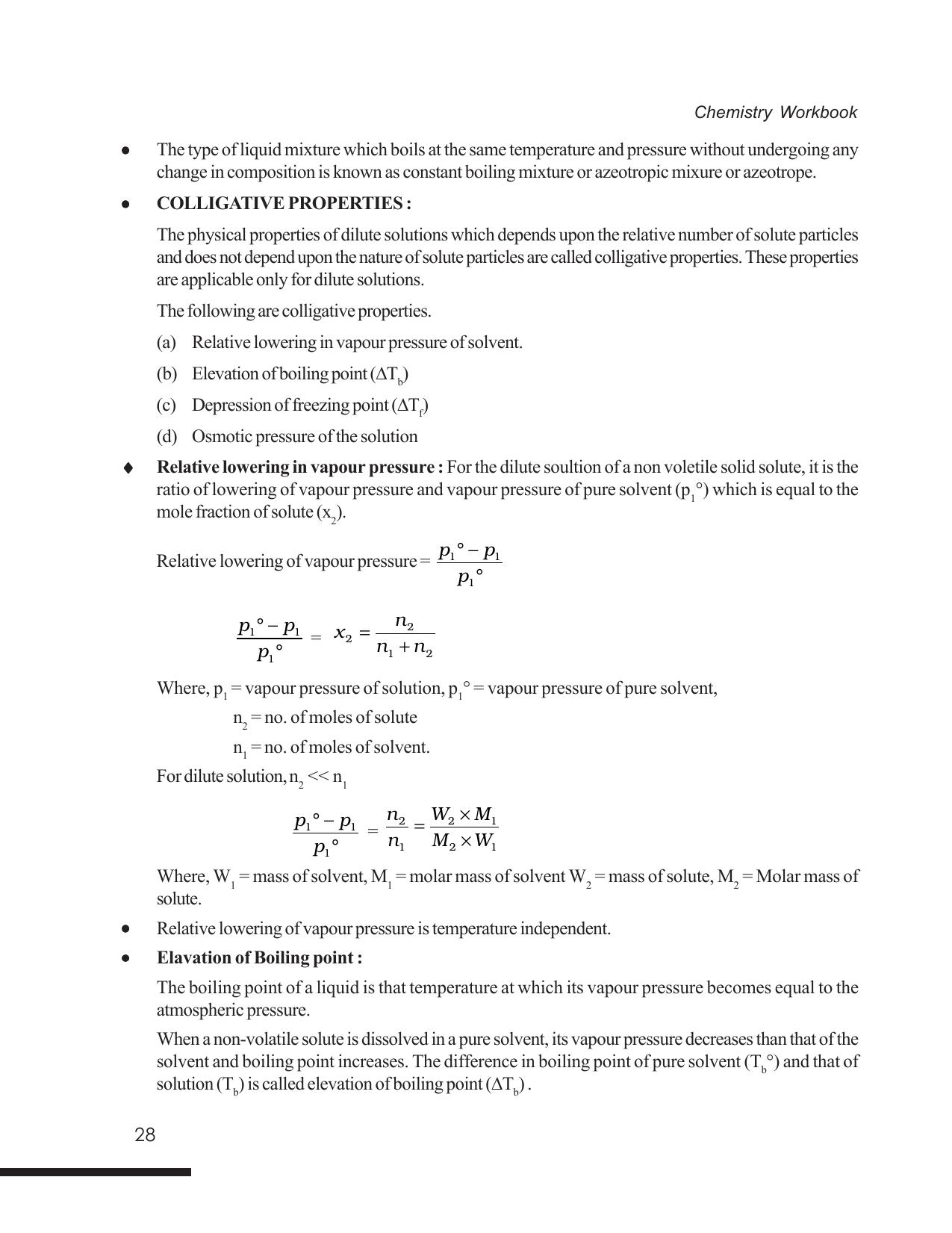 Tripura Board Class 12 Chemistry English Version Workbooks - Page 34