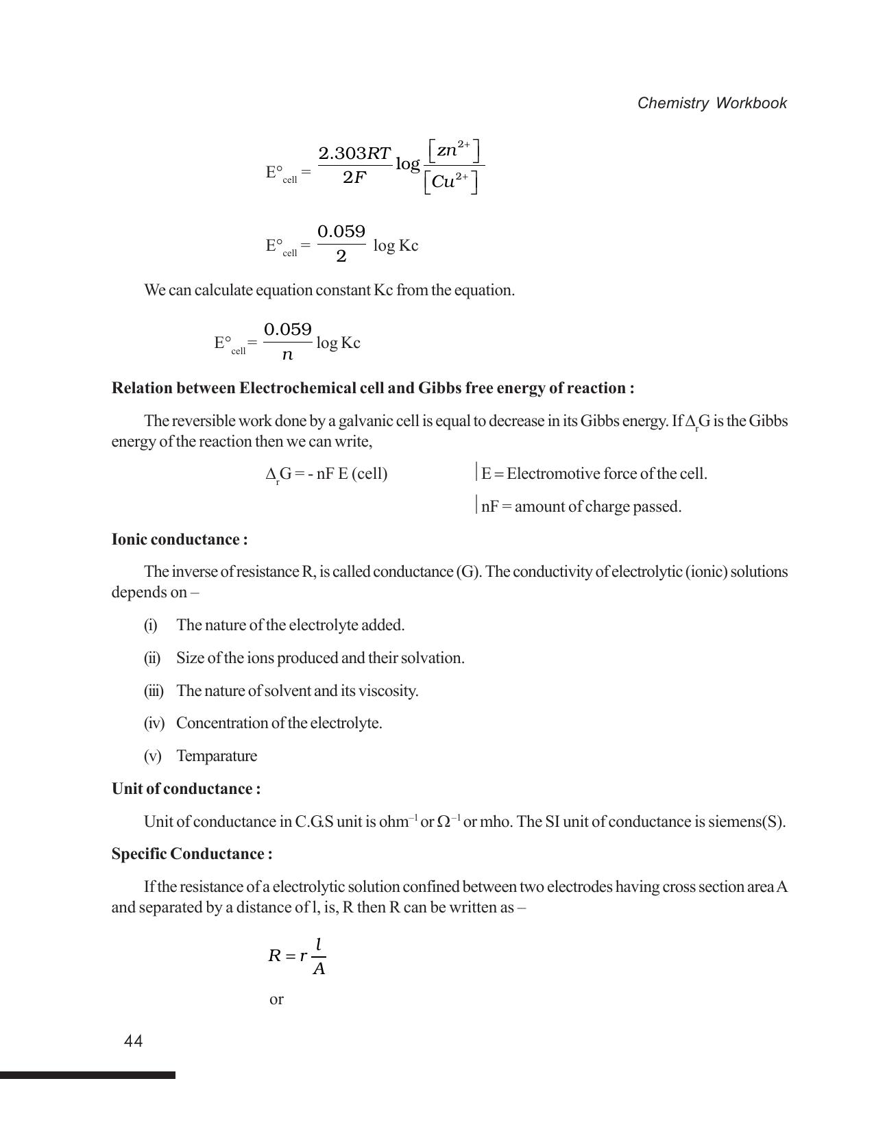 Tripura Board Class 12 Chemistry English Version Workbooks - Page 50