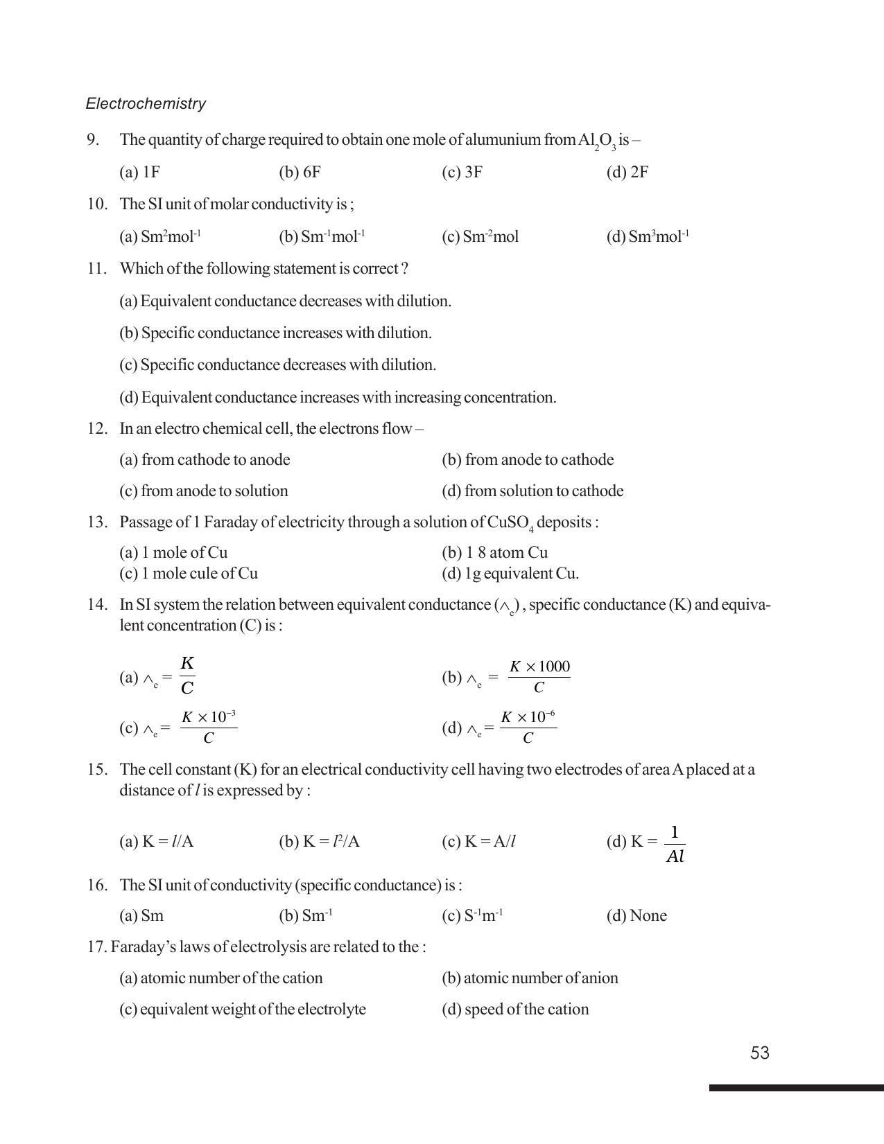 Tripura Board Class 12 Chemistry English Version Workbooks - Page 59