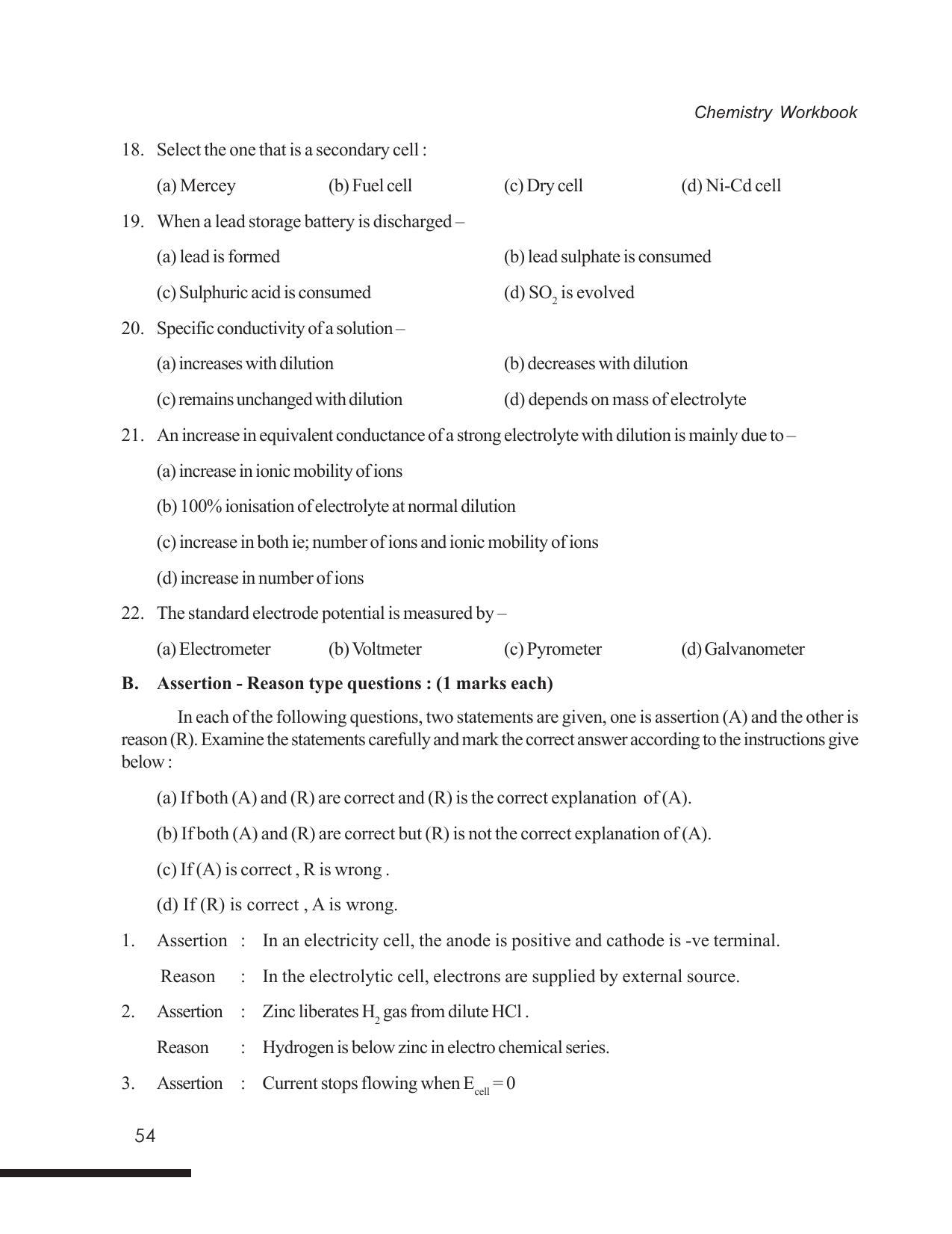 Tripura Board Class 12 Chemistry English Version Workbooks - Page 60