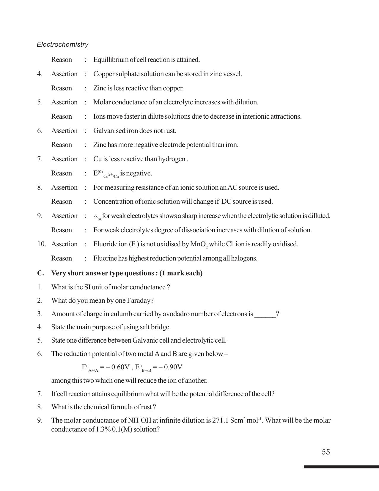 Tripura Board Class 12 Chemistry English Version Workbooks - Page 61