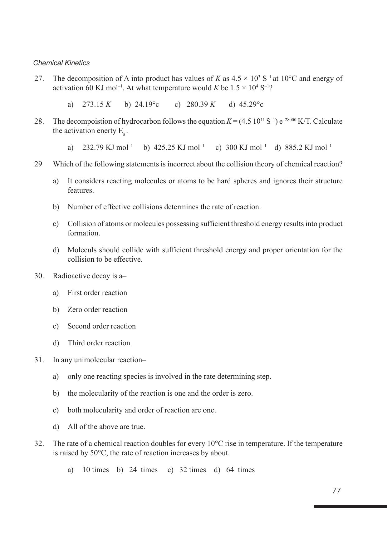 Tripura Board Class 12 Chemistry English Version Workbooks - Page 83