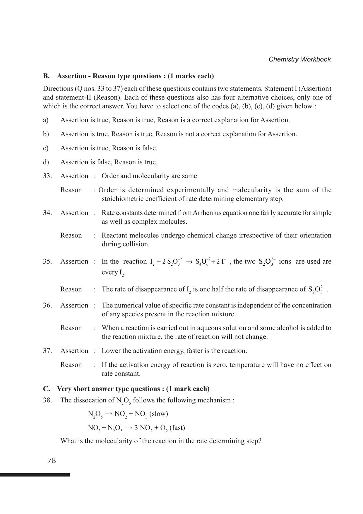 Tripura Board Class 12 Chemistry English Version Workbooks - Page 84