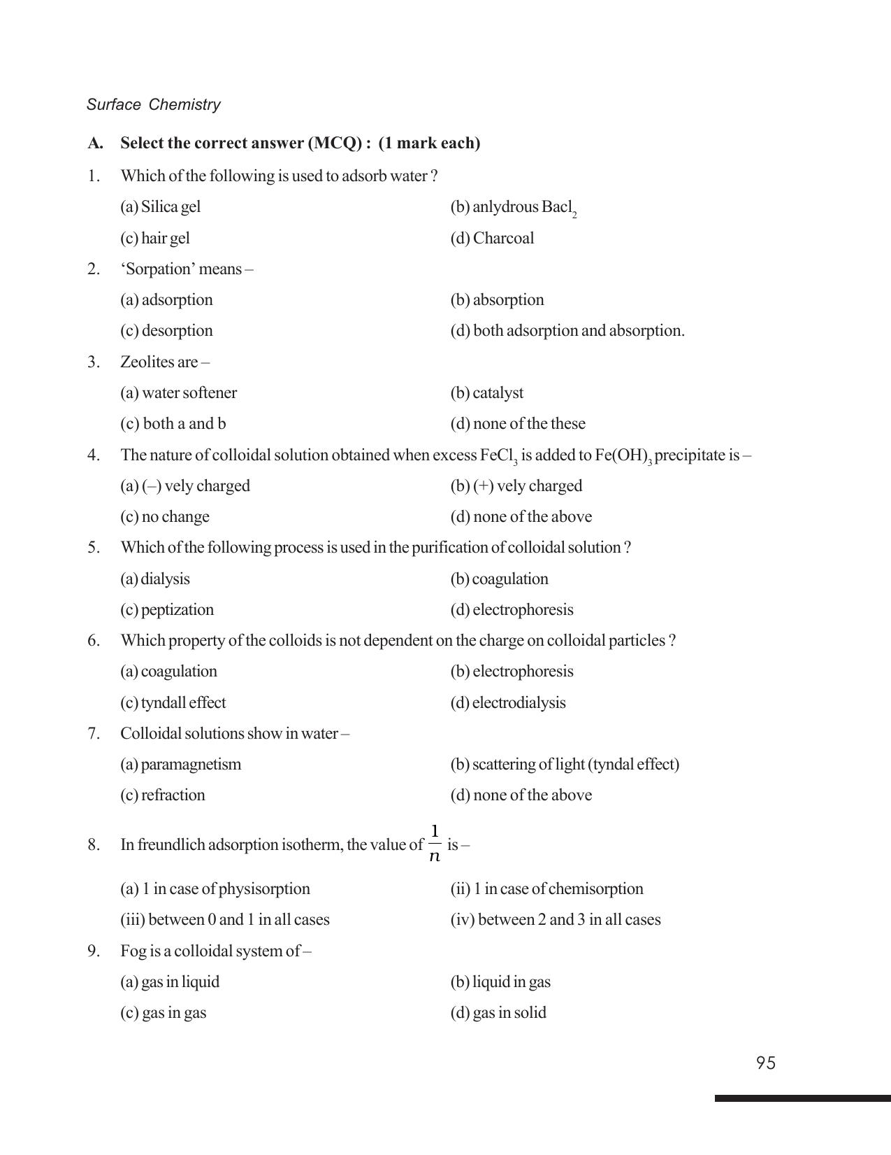 Tripura Board Class 12 Chemistry English Version Workbooks - Page 101